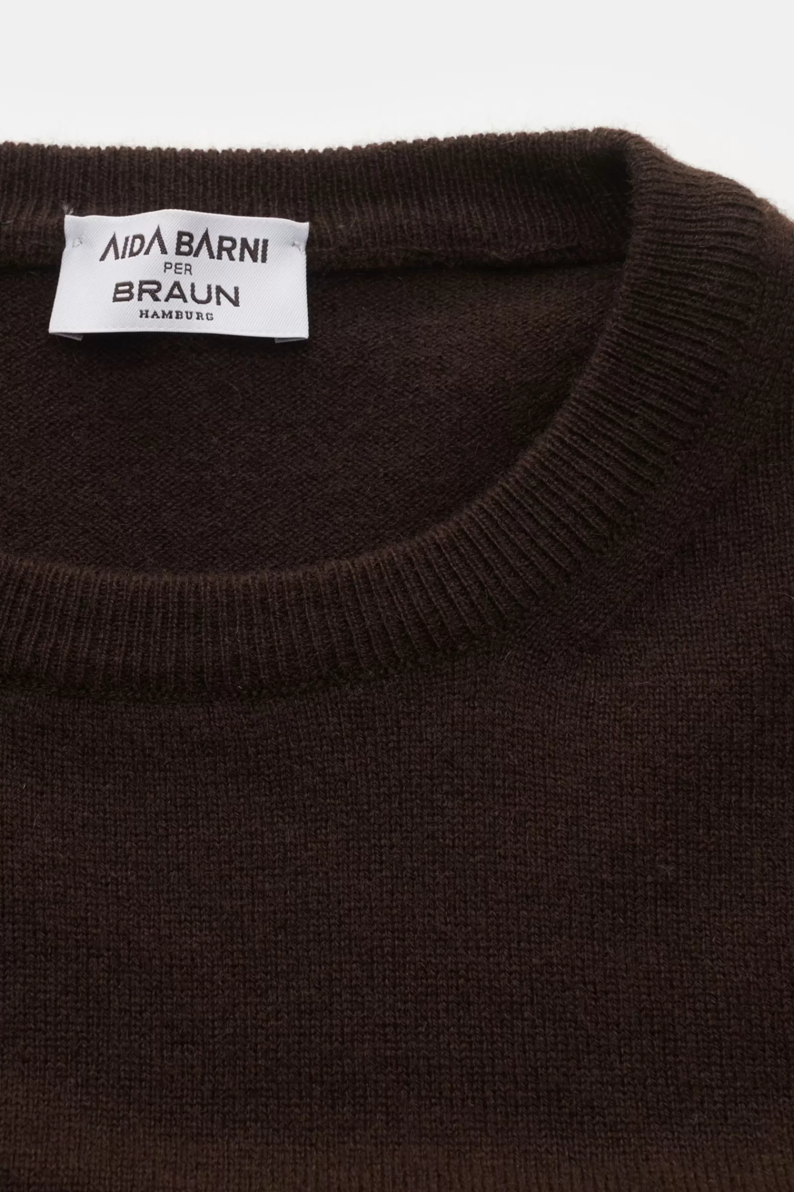 Cashmere Crew Neck Jumper Dark Brown^Aida Barni Fashion