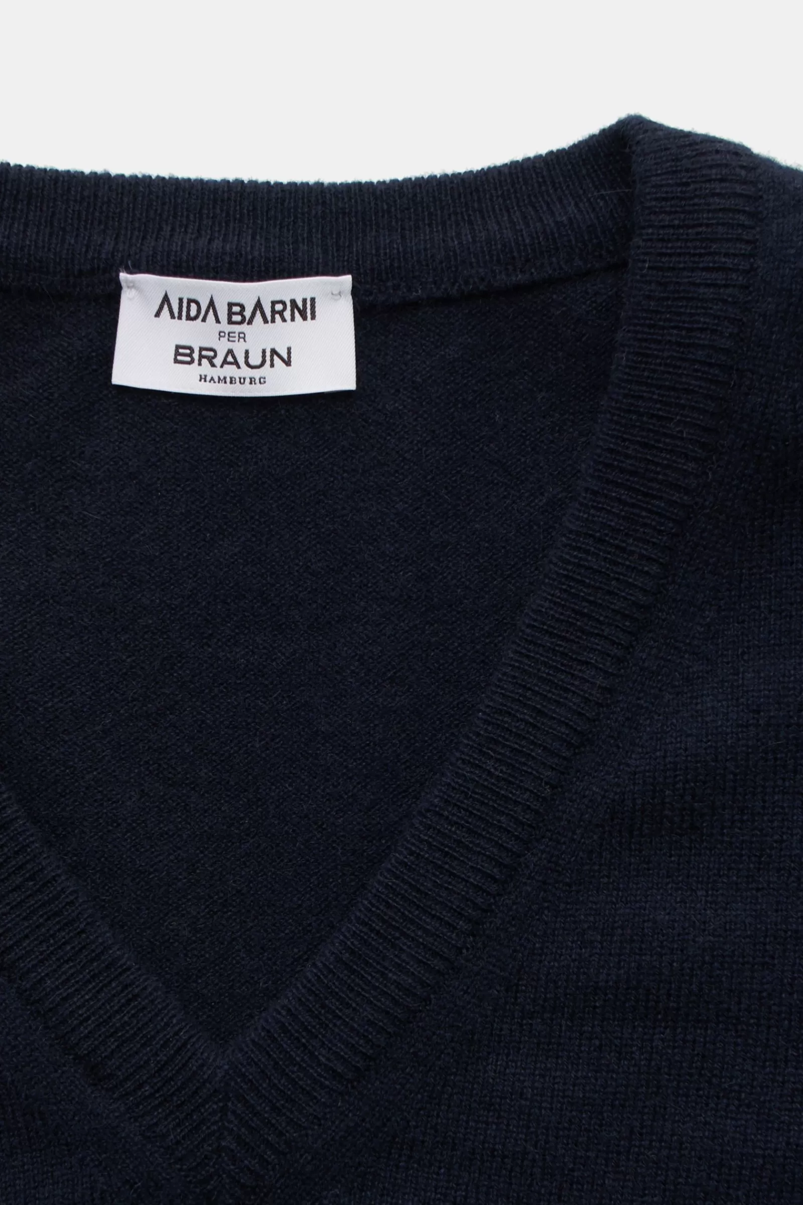 Cashmere V-Neck Jumper Navy^Aida Barni Hot