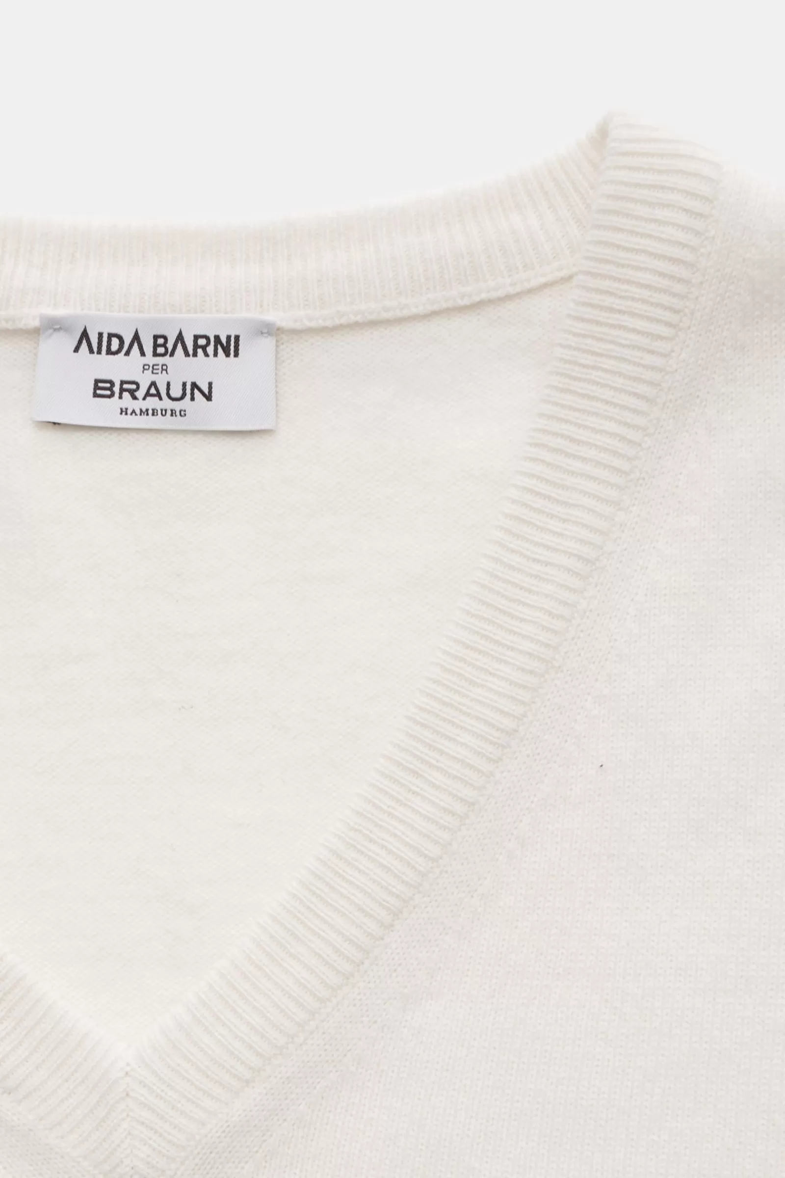 Cashmere V-Neck Jumper Off-White^Aida Barni Discount