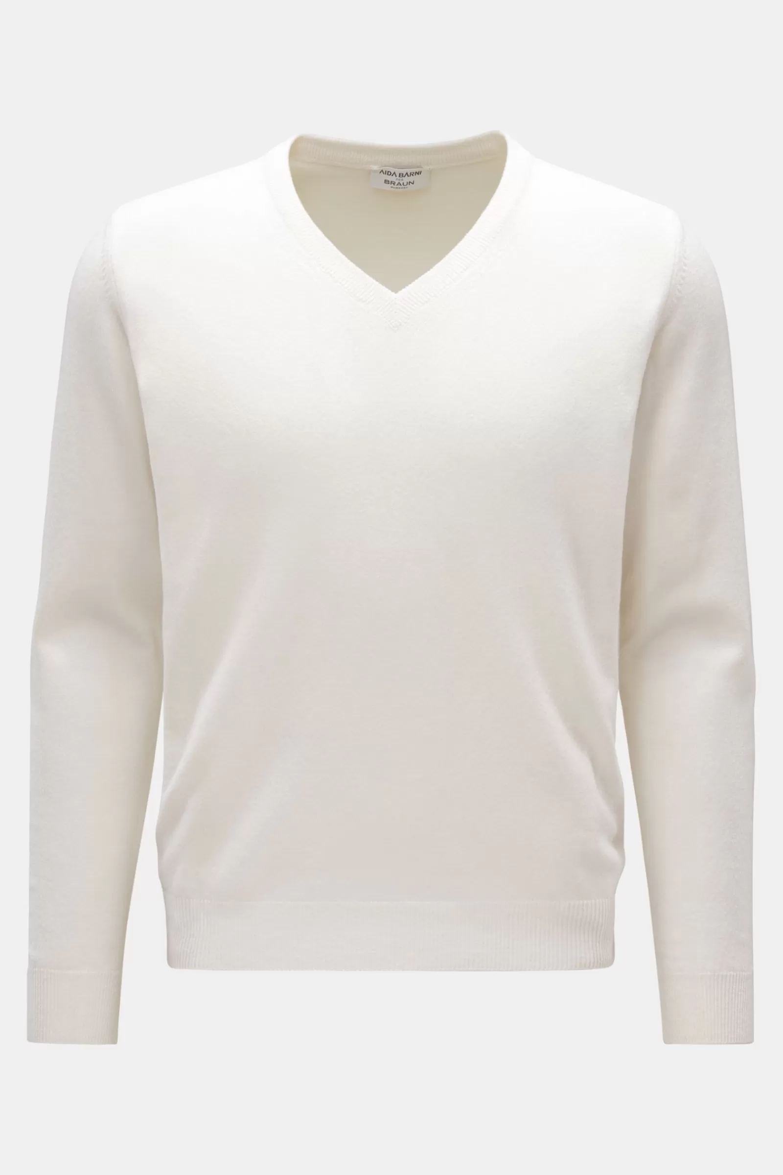 Cashmere V-Neck Jumper Off-White^Aida Barni Discount