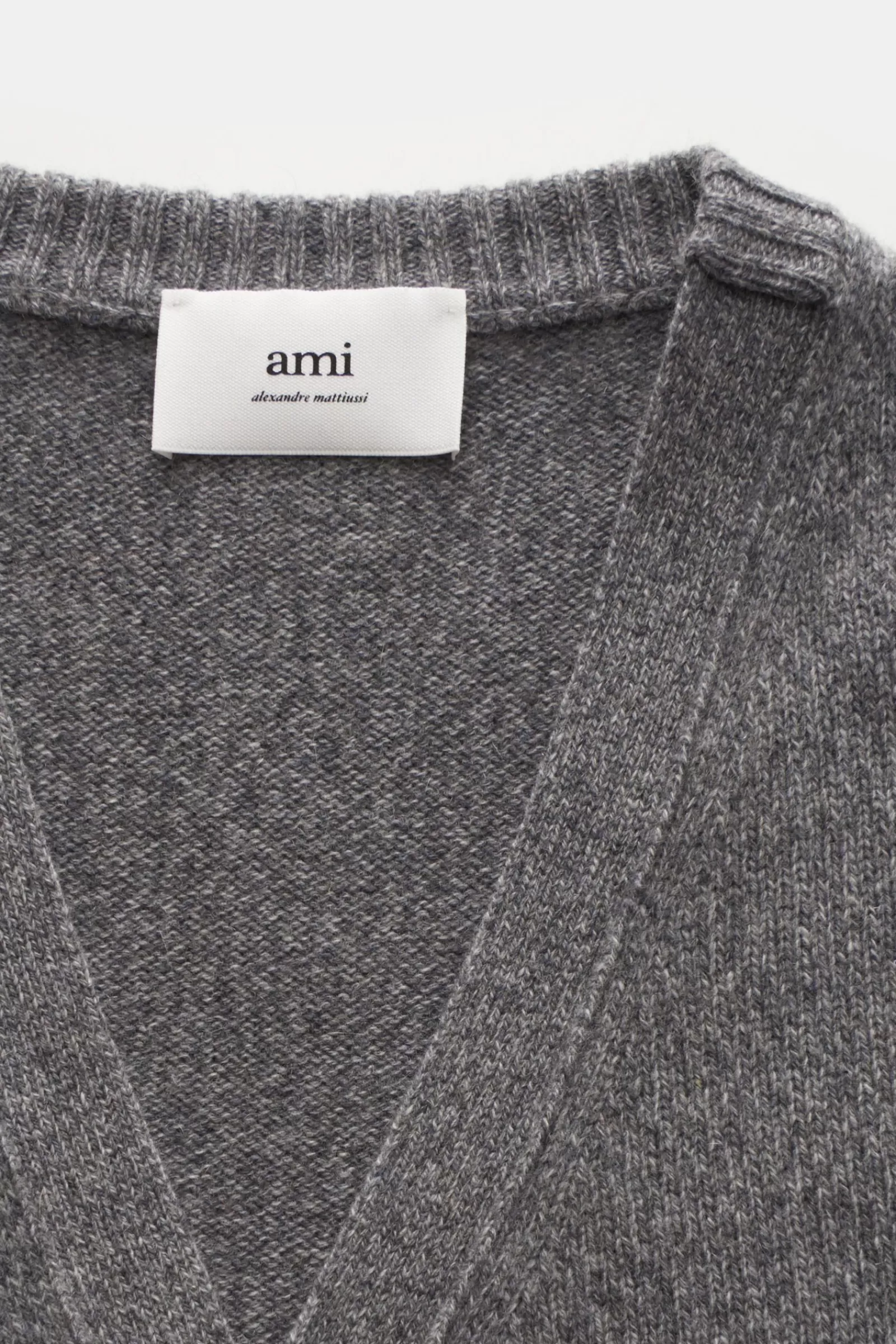 Cashmere Cardigan Grey^Ami Paris New