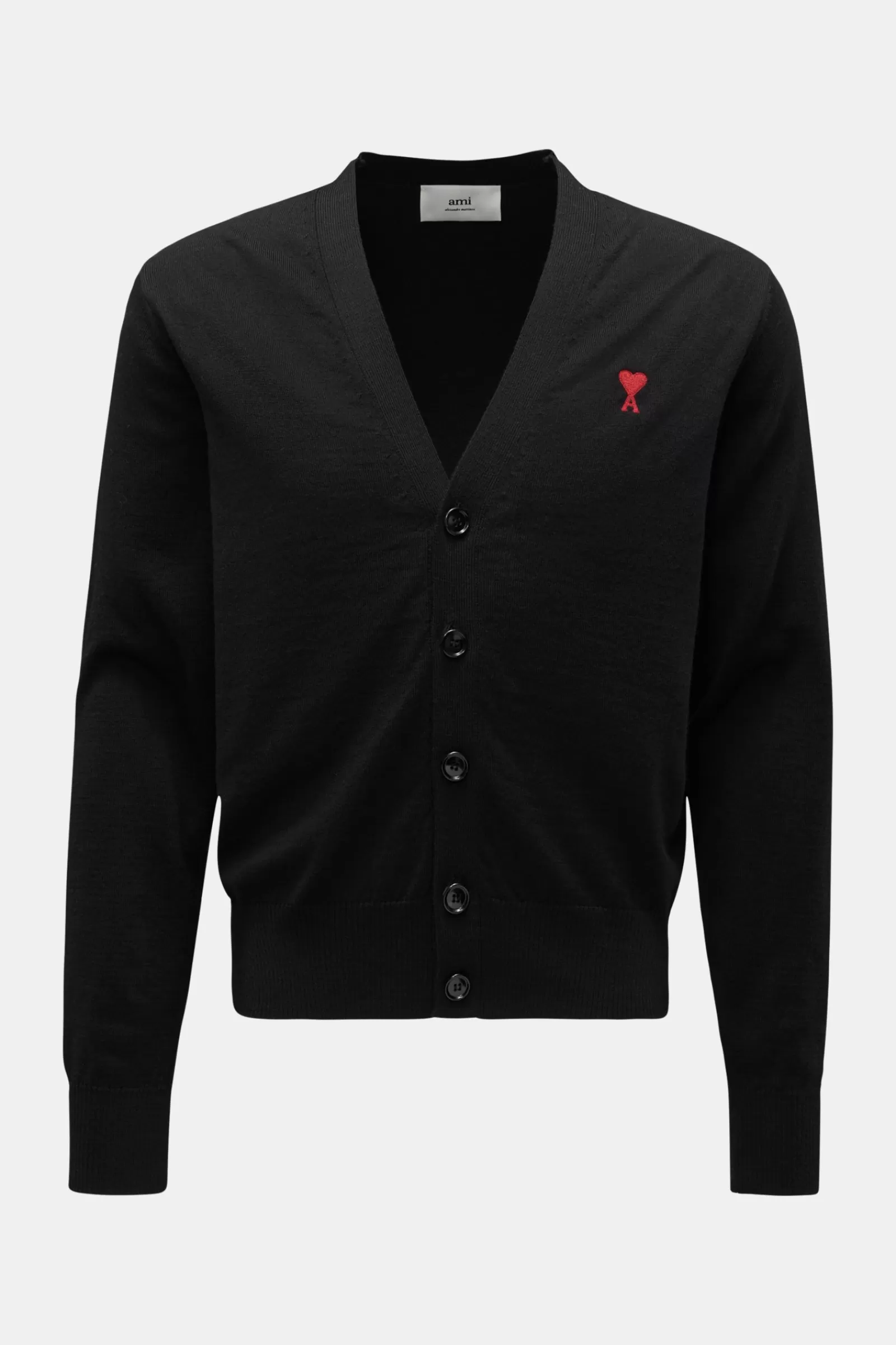 Merino Cardigan 'Ami De Coeur' Black^Ami Paris Cheap