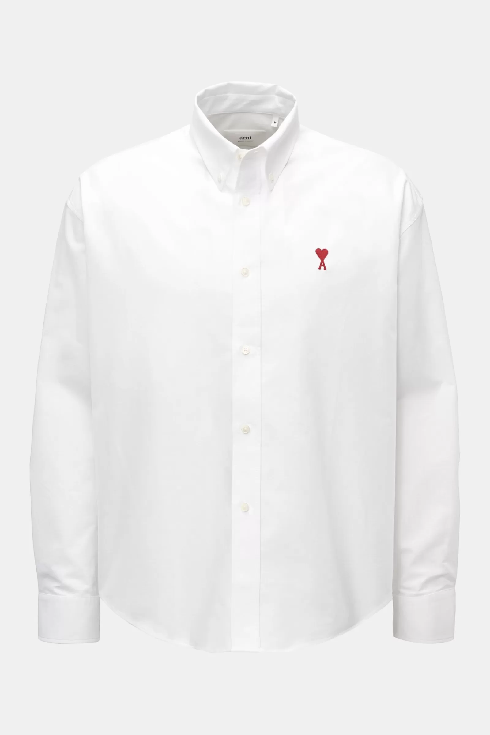 Oxford Shirt Button-Down Collar White>Ami Paris Shop