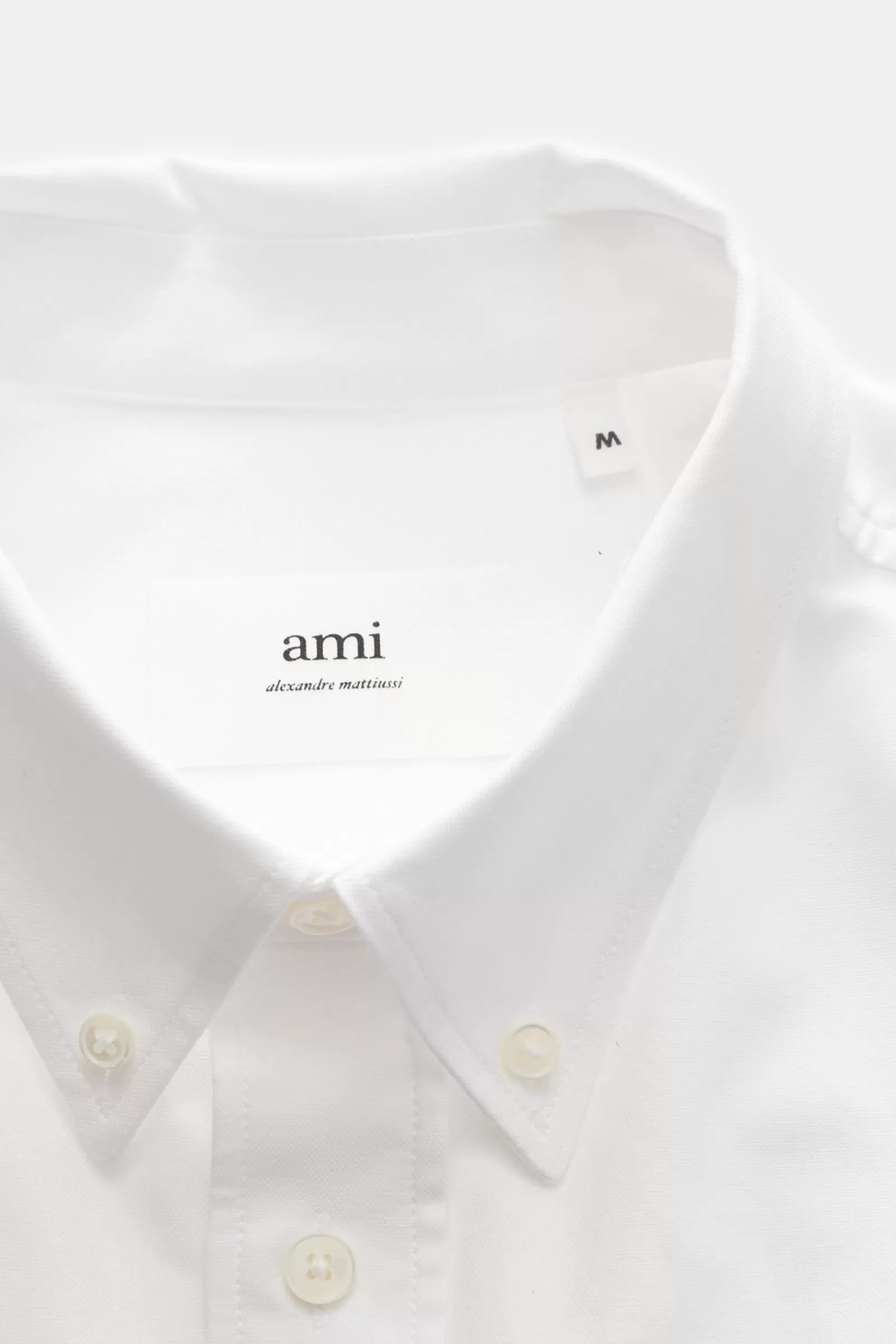 Oxford Shirt Button-Down Collar White>Ami Paris Shop