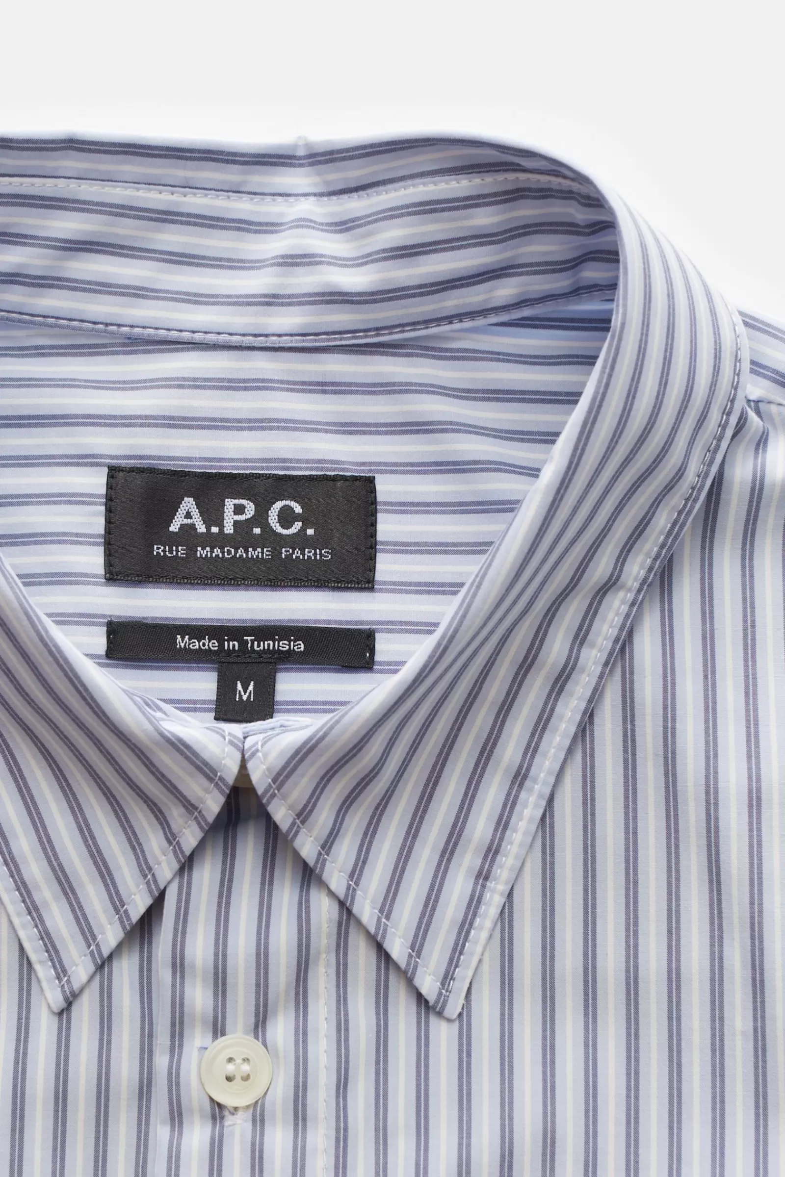 Casual Shirt 'Clement' Kent Collar Pastel Blue/Grey-Blue Striped>A.P.C. Cheap