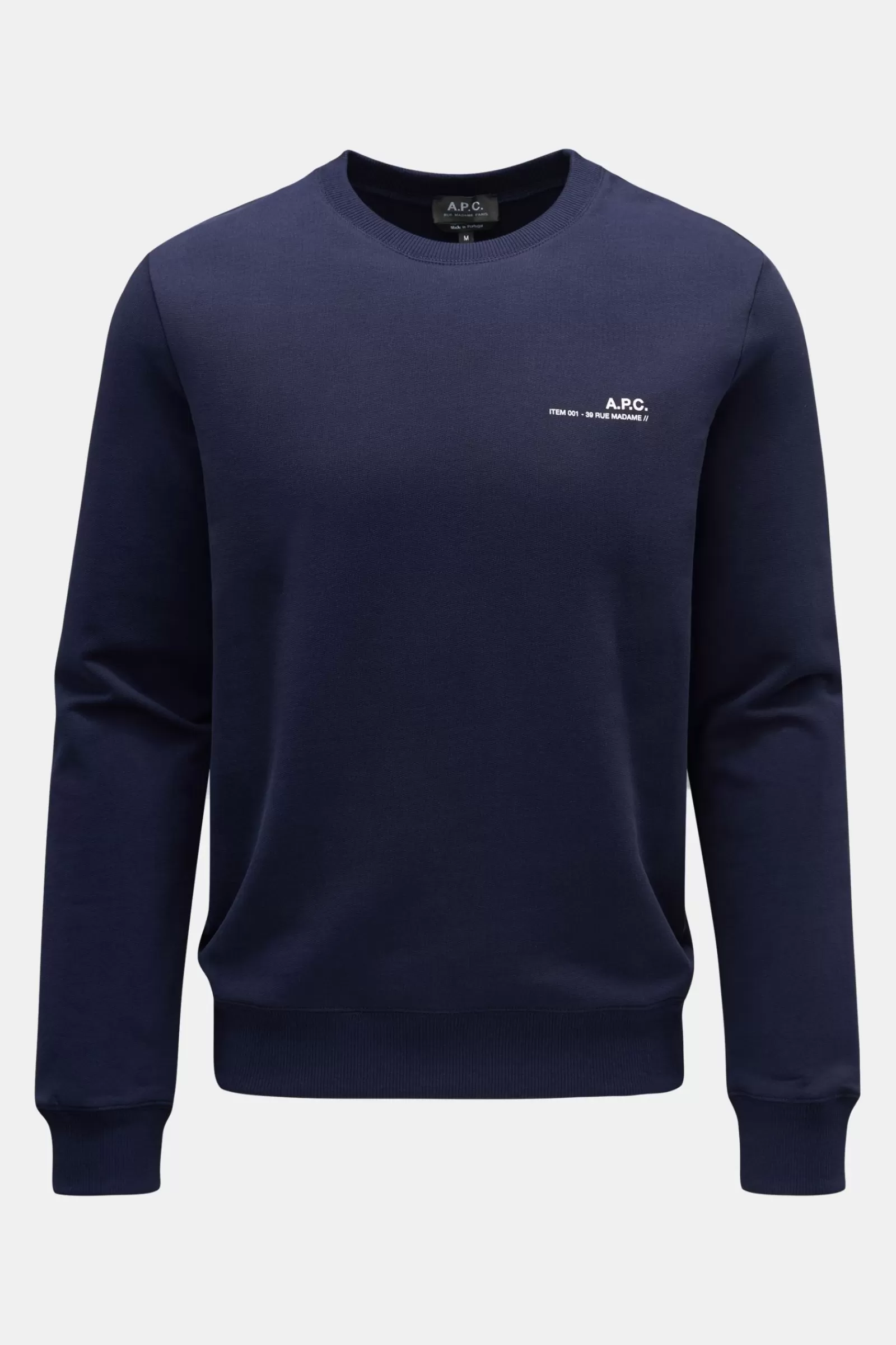 Crew Neck Sweatshirt 'Item' Navy^A.P.C. Shop