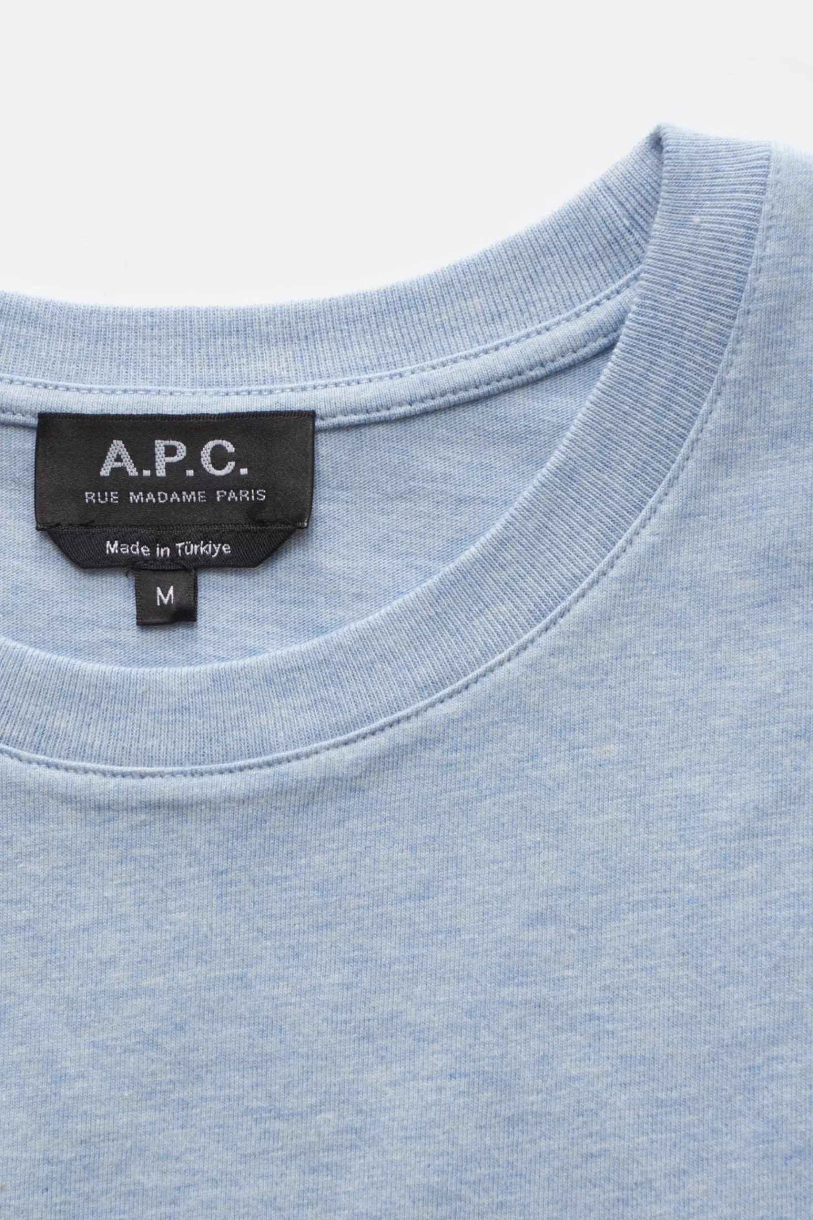 Crew Neck T-Shirt 'Vpc' Light Blue>A.P.C. Cheap