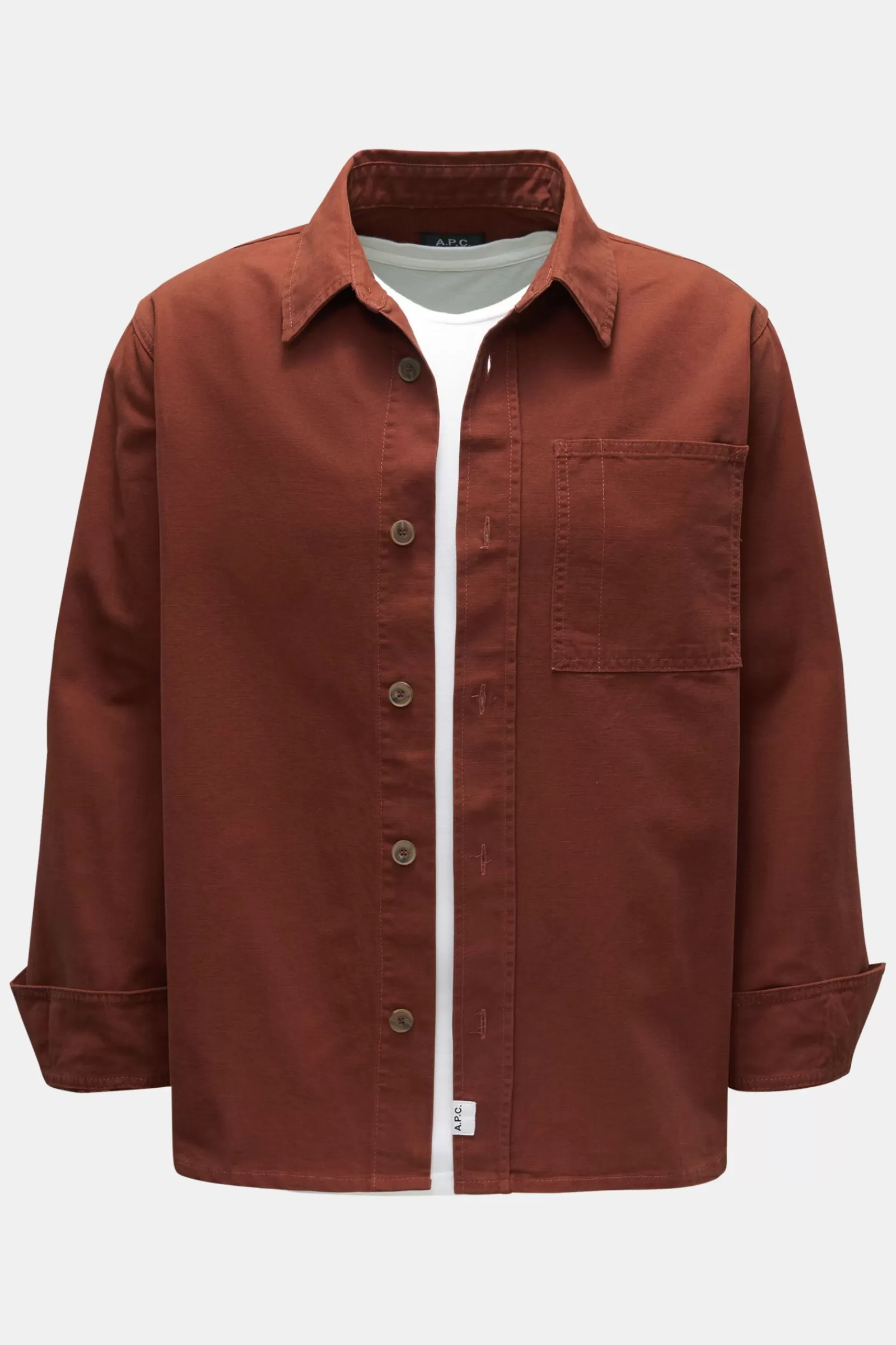 Overshirt 'Graham' Reddish Brown>A.P.C. Online