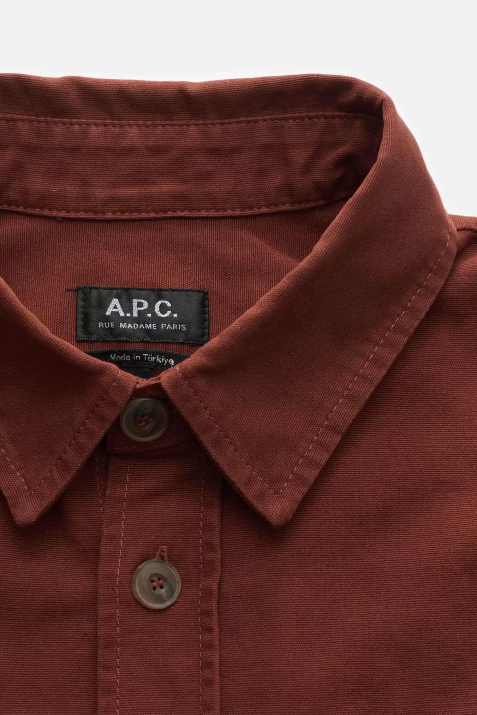 Overshirt 'Graham' Reddish Brown>A.P.C. Online