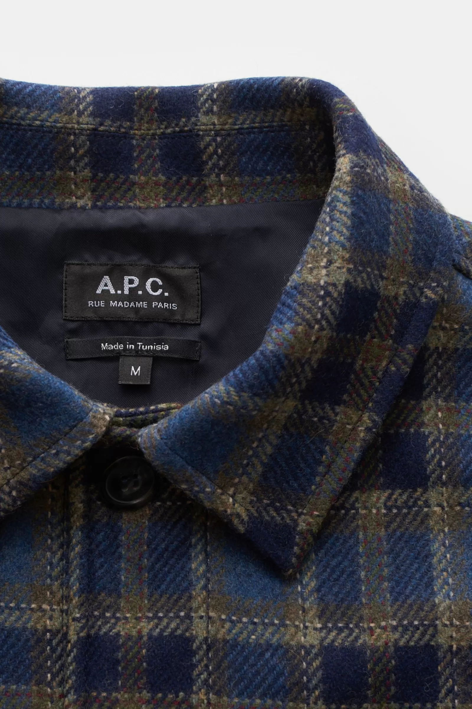 Overshirt 'New Emile' Navy/Olive Checked>A.P.C. Hot