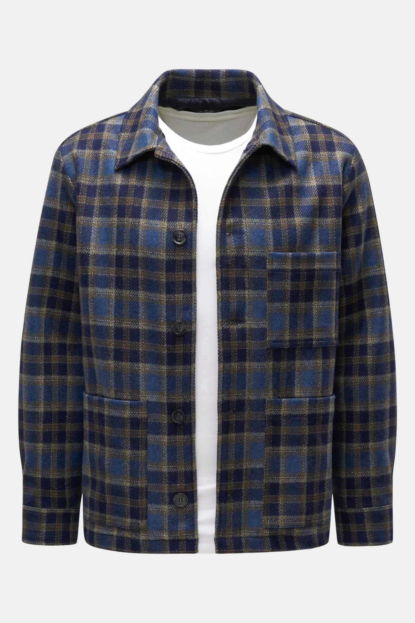 Overshirt 'New Emile' Navy/Olive Checked>A.P.C. Hot