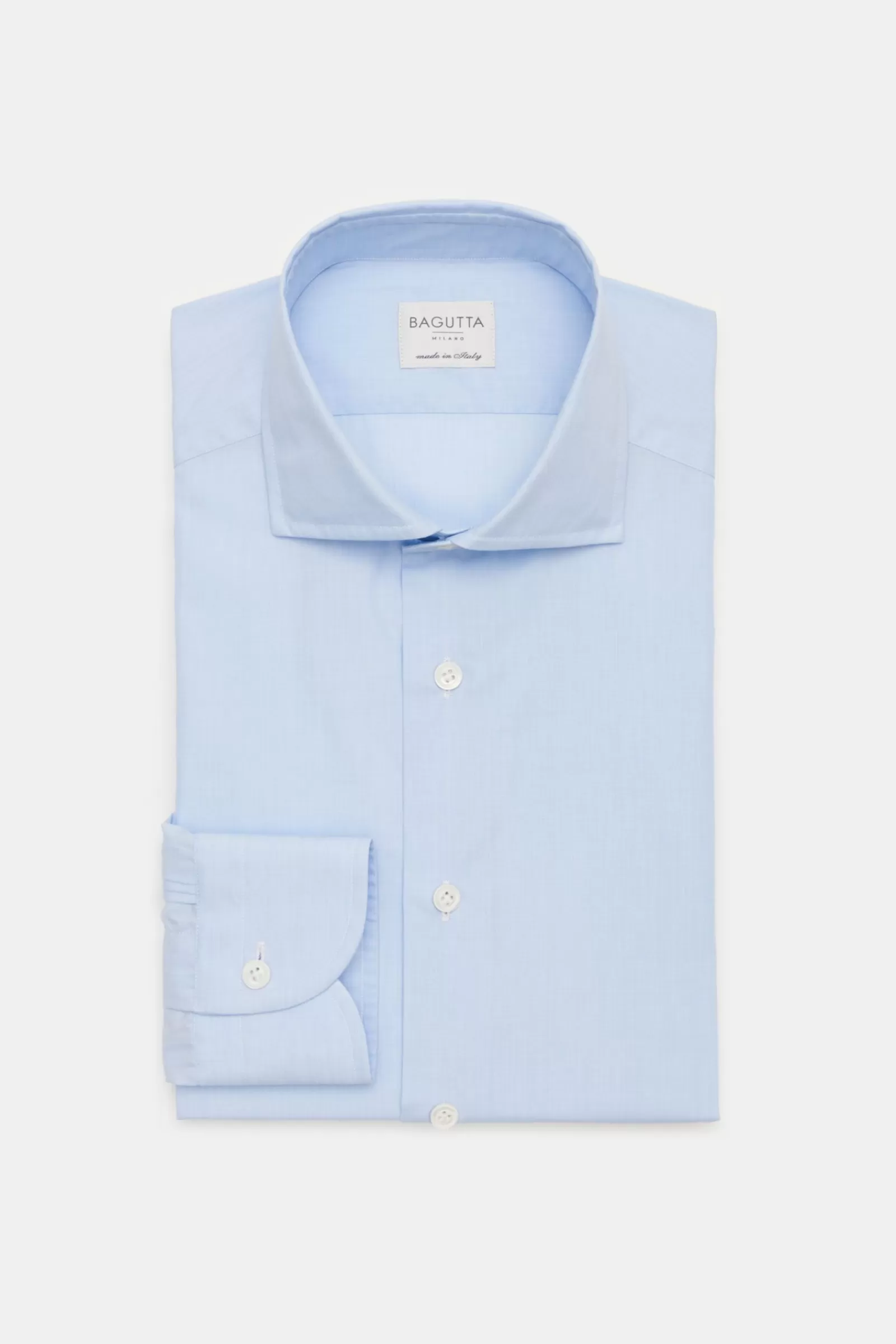 Business Shirt Shark Collar Light Blue>Bagutta Outlet