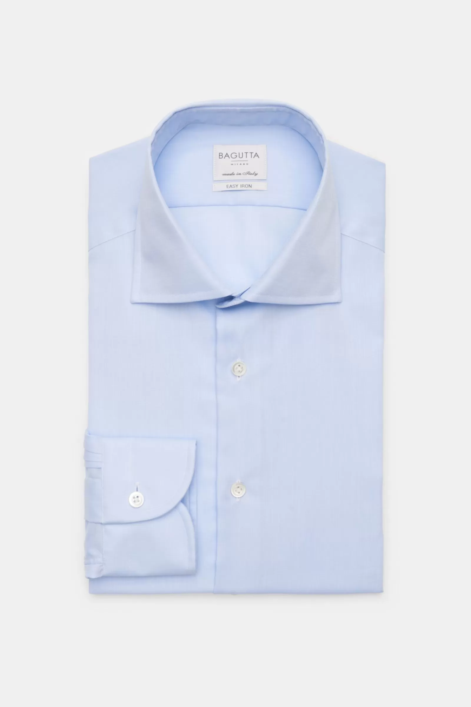 Business Shirt Shark Collar Pastel Blue>Bagutta New