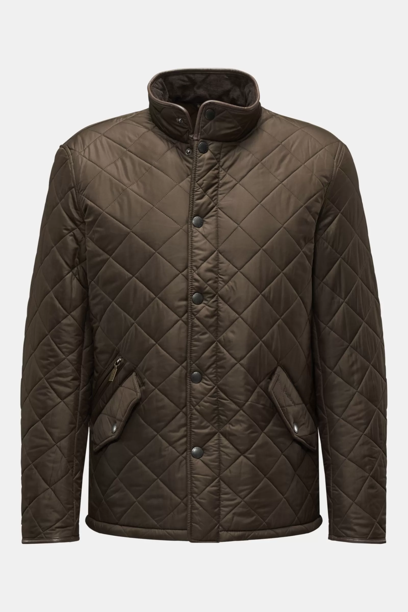 Quilted Jacket 'Powell Quilt' Dark Olive>Barbour Cheap