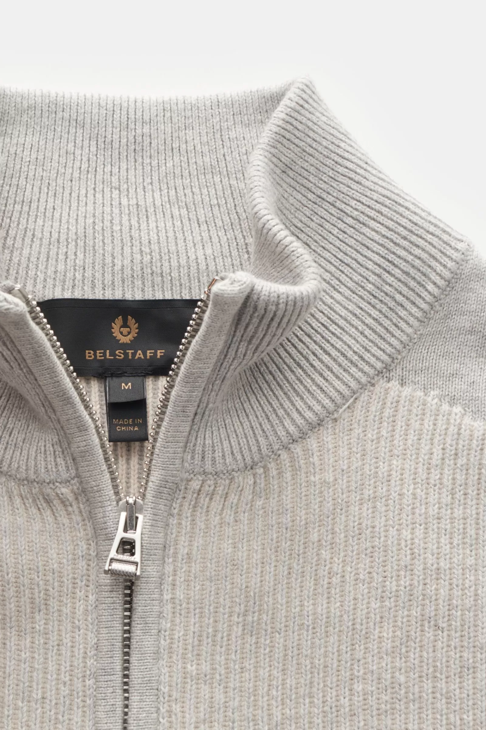 Cardigan 'Farley Full Zip' Light Grey/Cream^Belstaff Sale