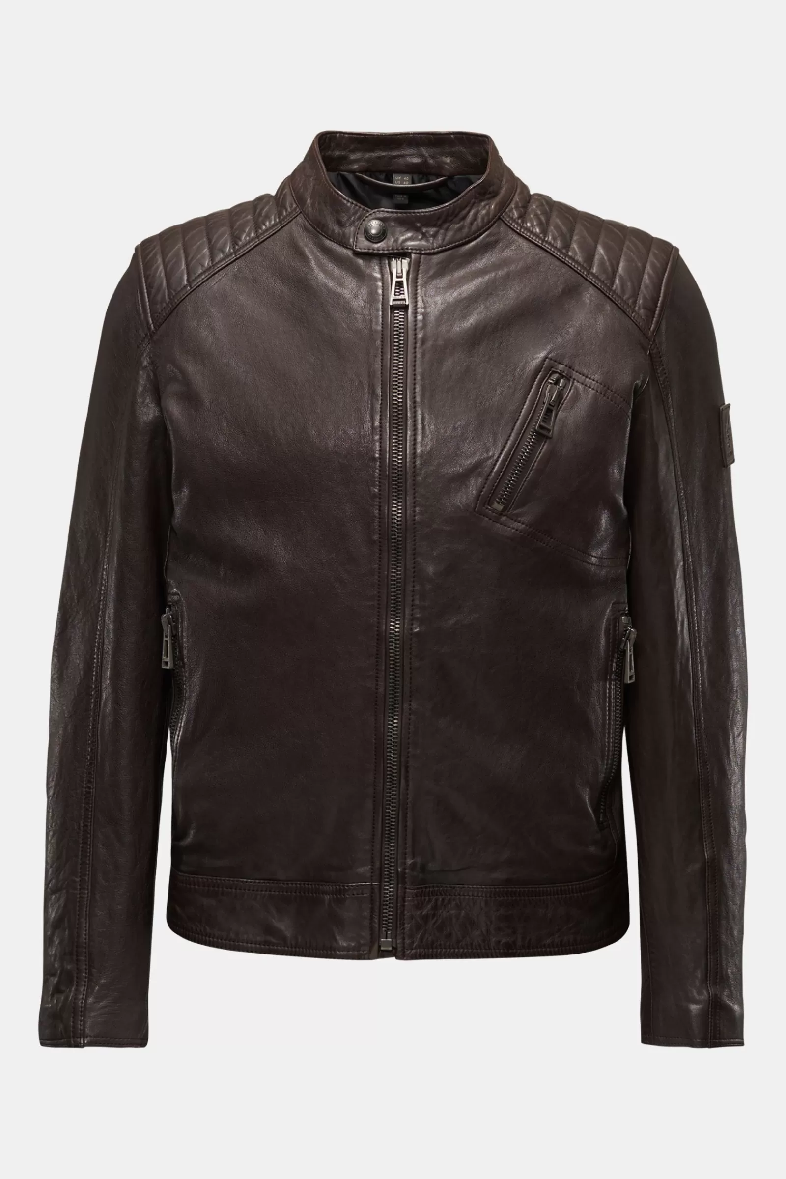 Leather Jacket 'V Racer' Dark Brown>Belstaff New