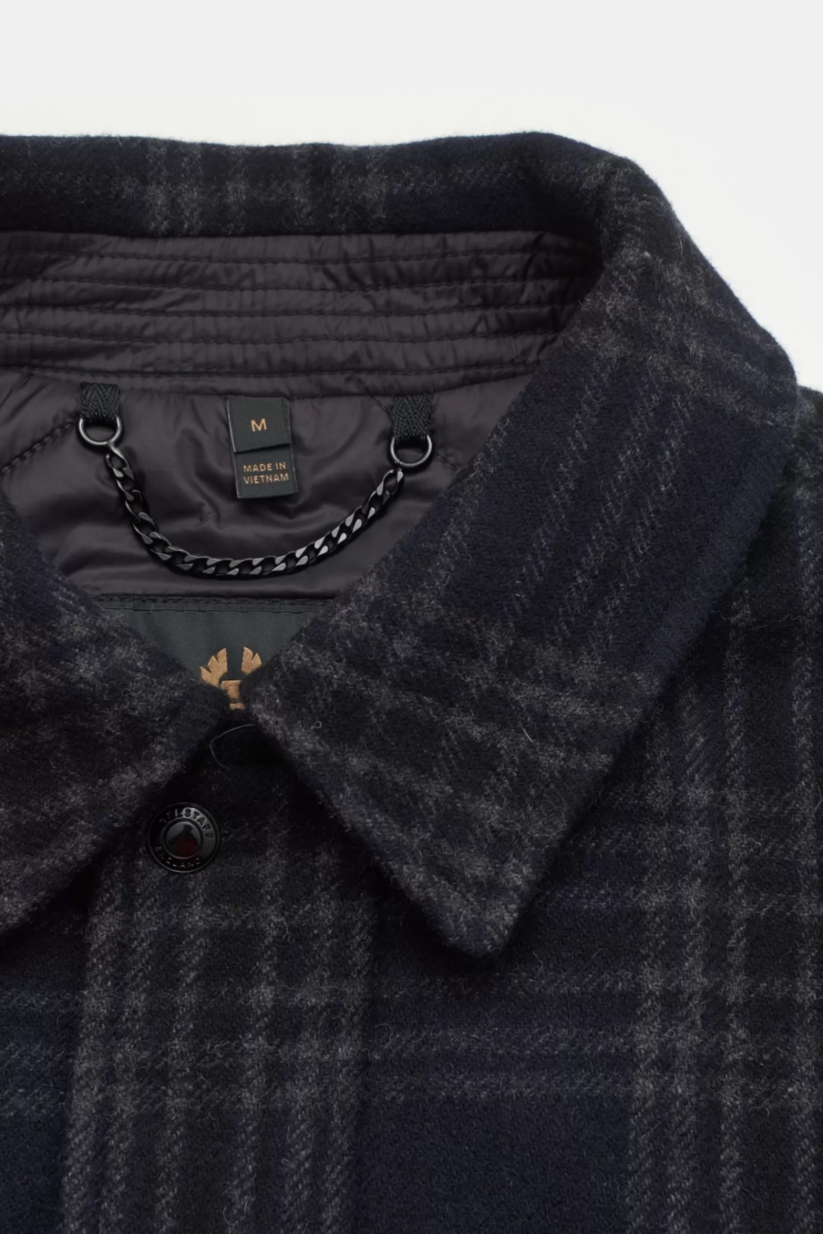 Overshirt 'Longford' Dark Navy/Grey Checked>Belstaff Outlet