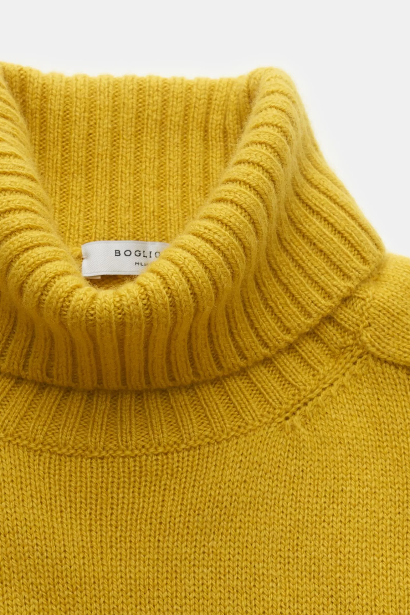 Cashmere Turtleneck Jumper Yellow^Boglioli Flash Sale