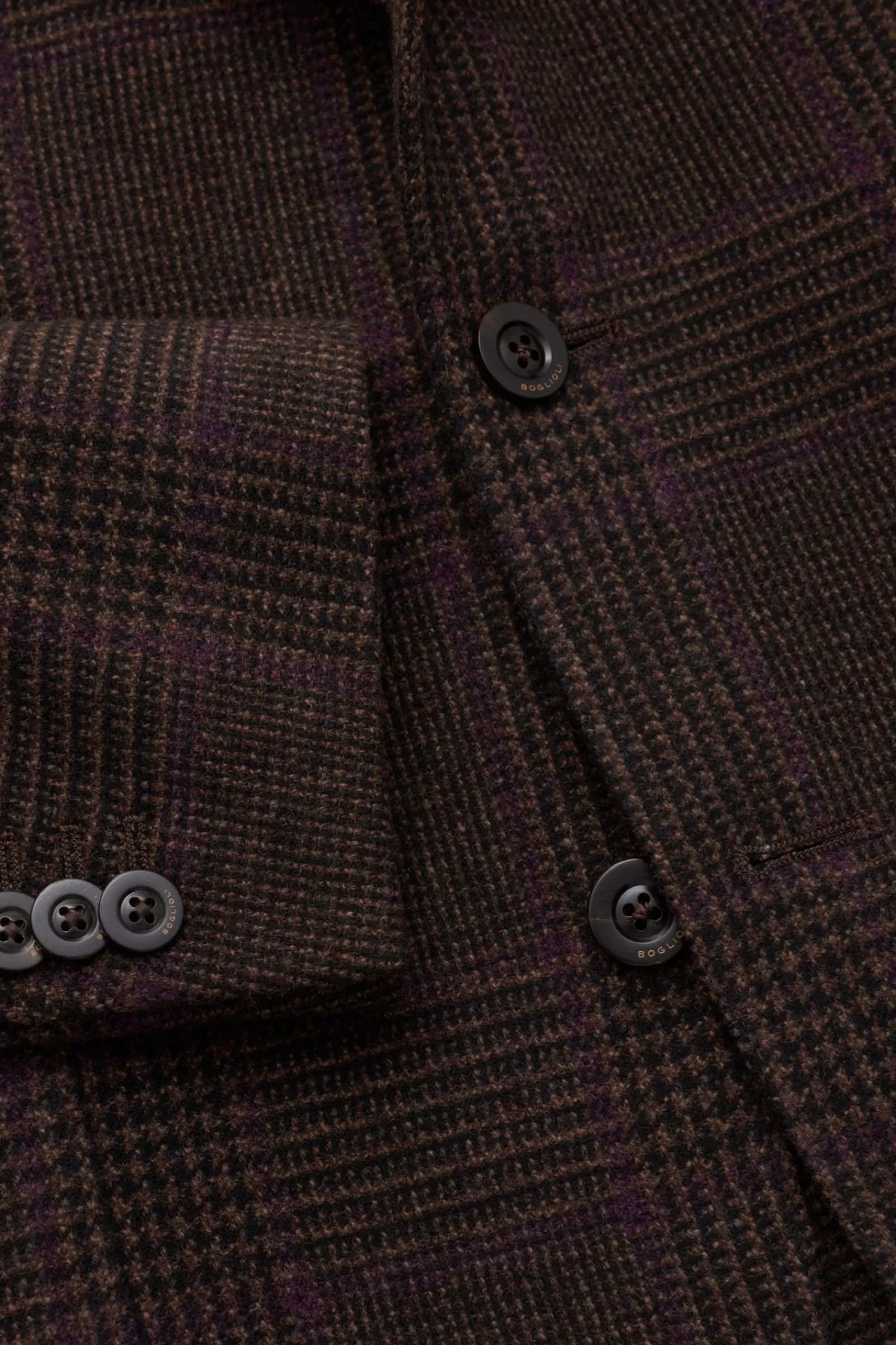 Smart-Casual Jacket 'K. Jacket' Brown/Dark Brown Checked>Boglioli Online