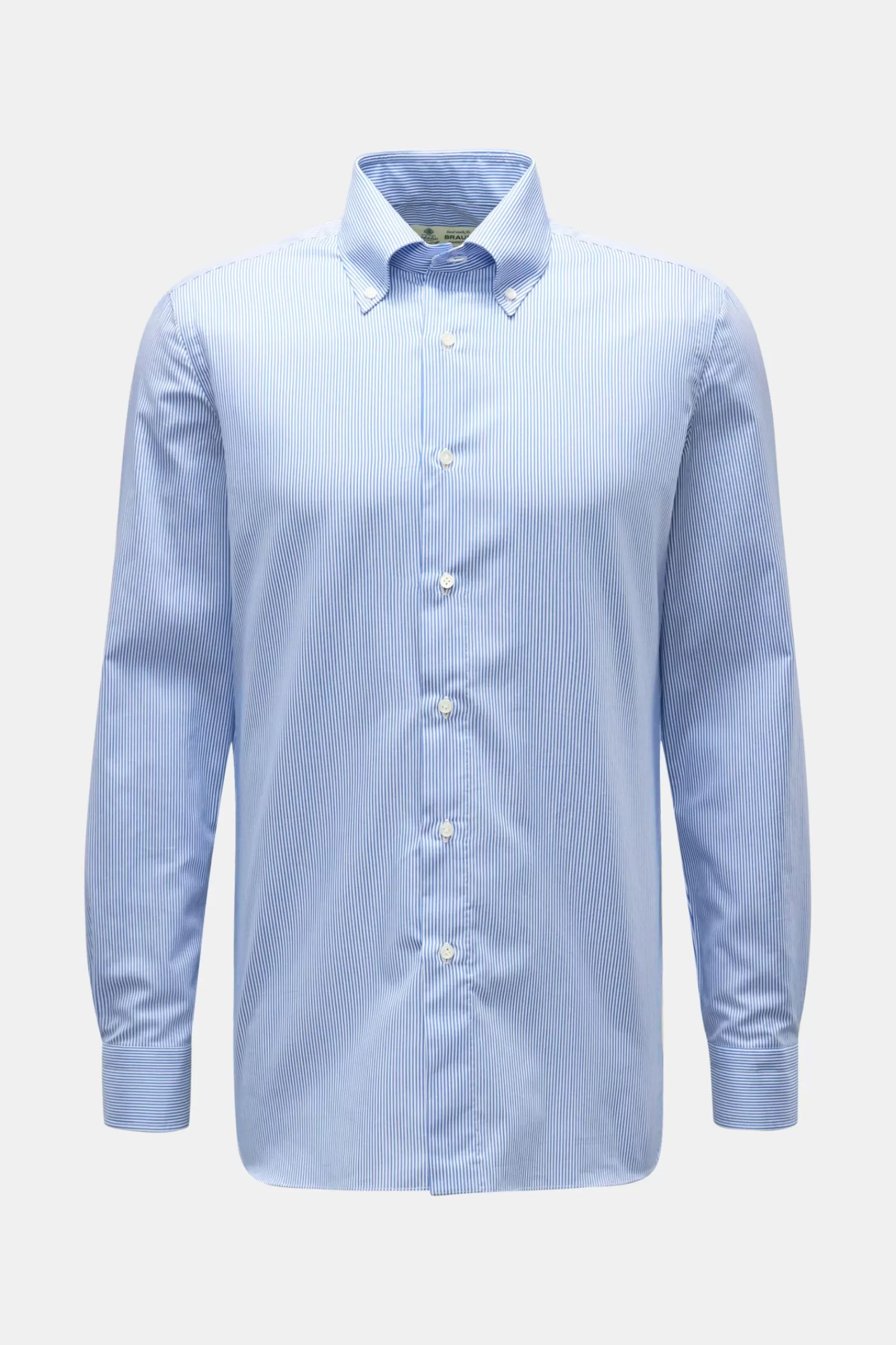 Casual Shirt 'Gable' Button-Down Collar Blue/White Striped>Borrelli Discount