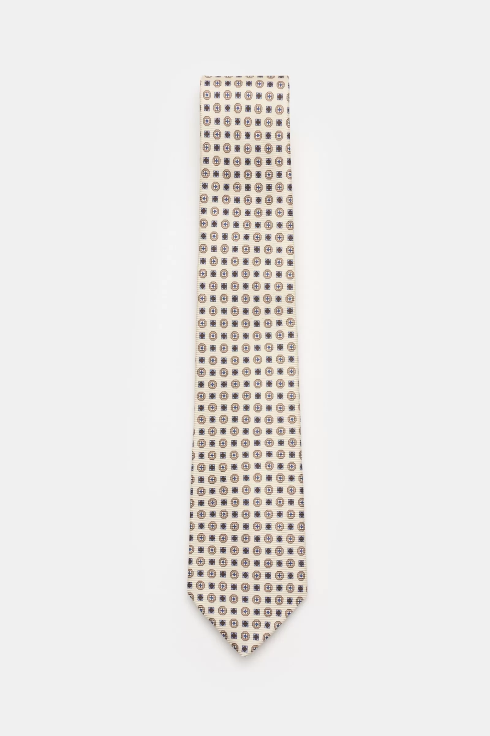 Silk Tie Beige Patterned^Borrelli Online