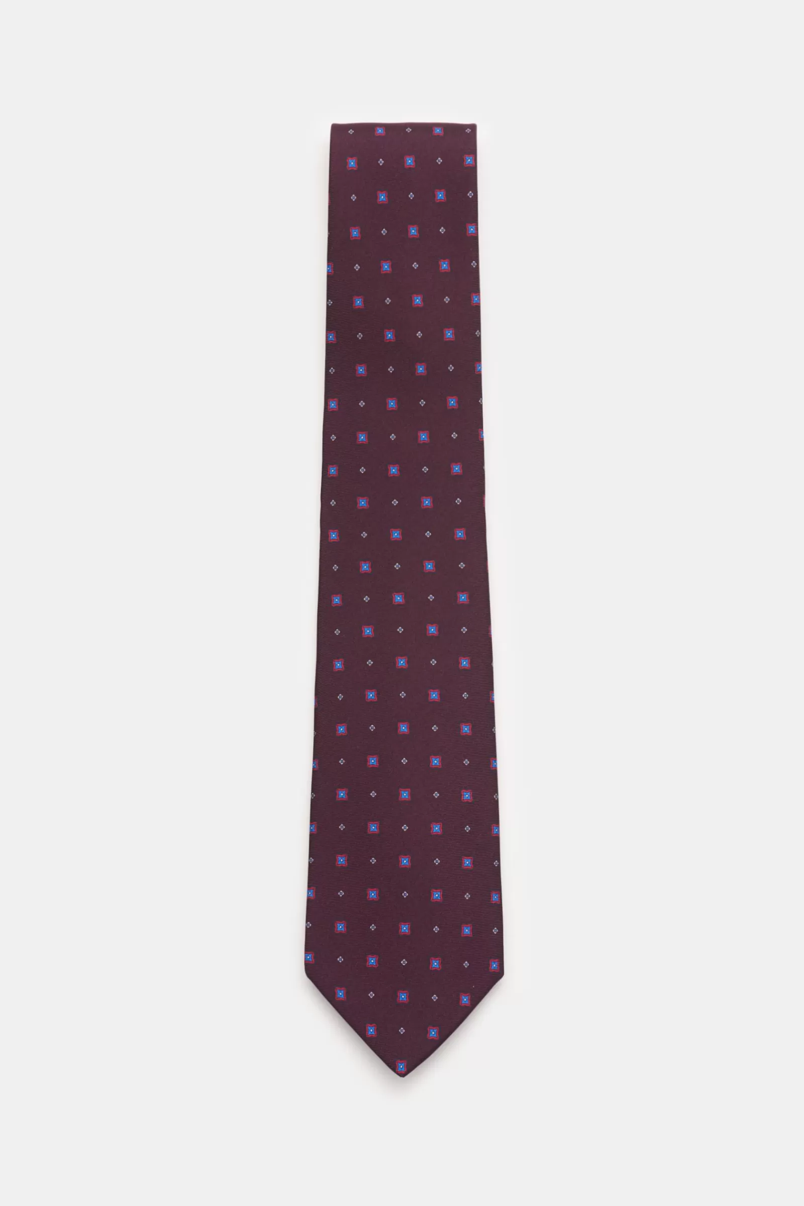 Silk Tie Burgundy/Blue/Red Patterned^Borrelli Shop