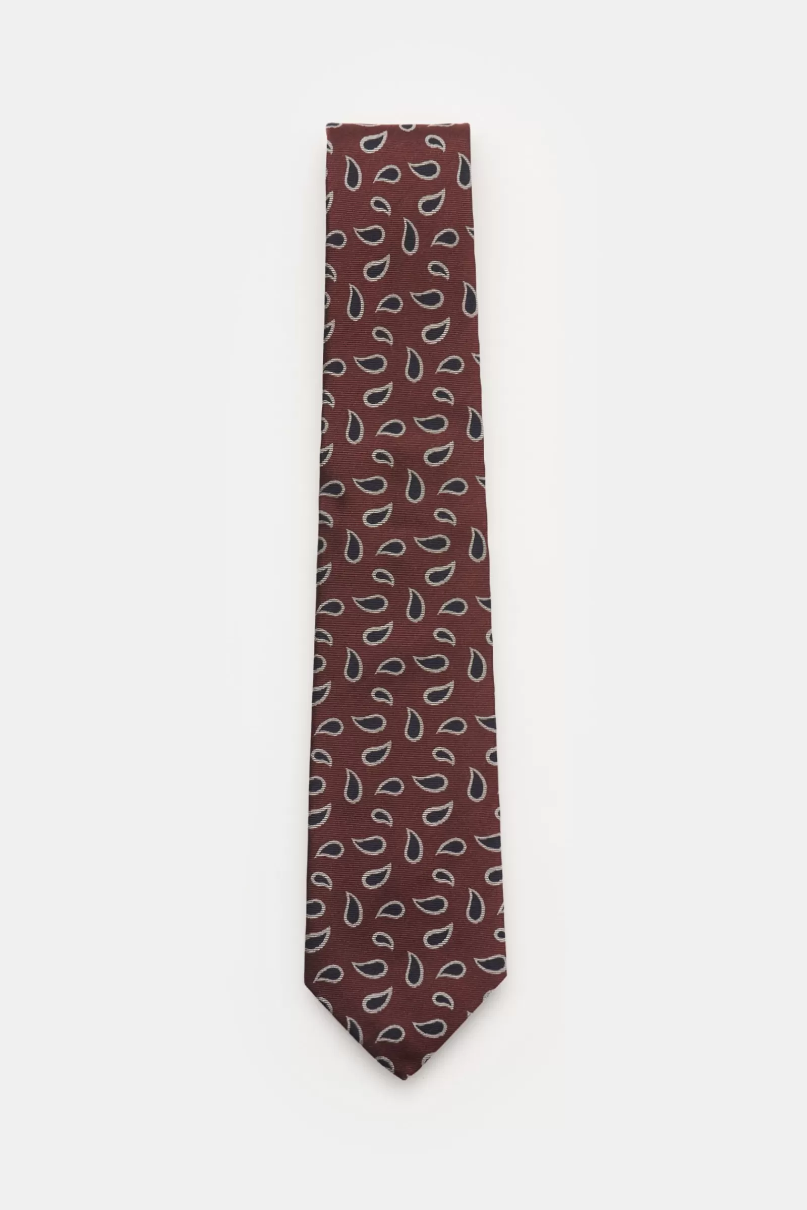 Silk Tie Burgundy/Navy/Grey Patterned^Borrelli Cheap