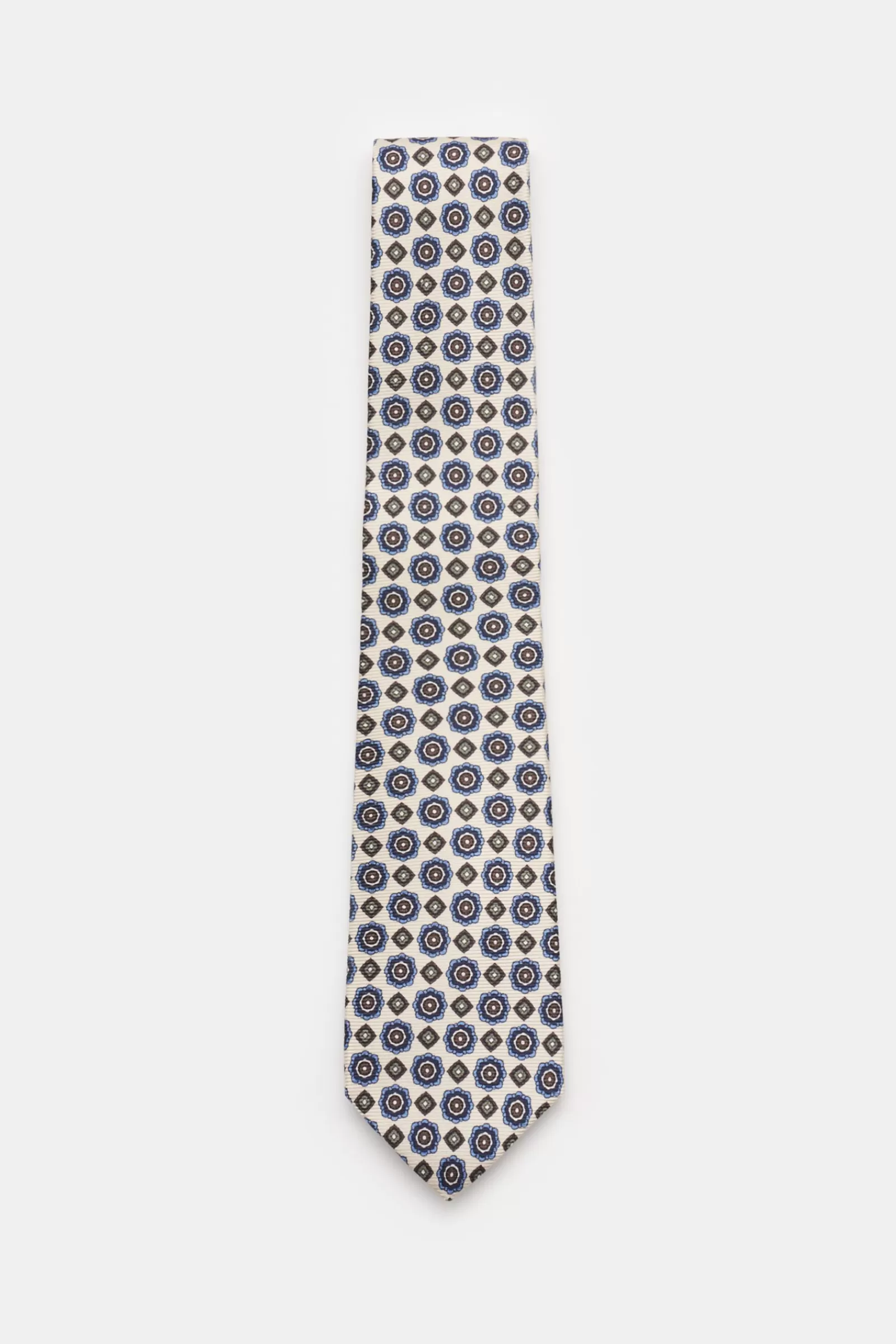 Silk Tie Cream Patterned^Borrelli Shop