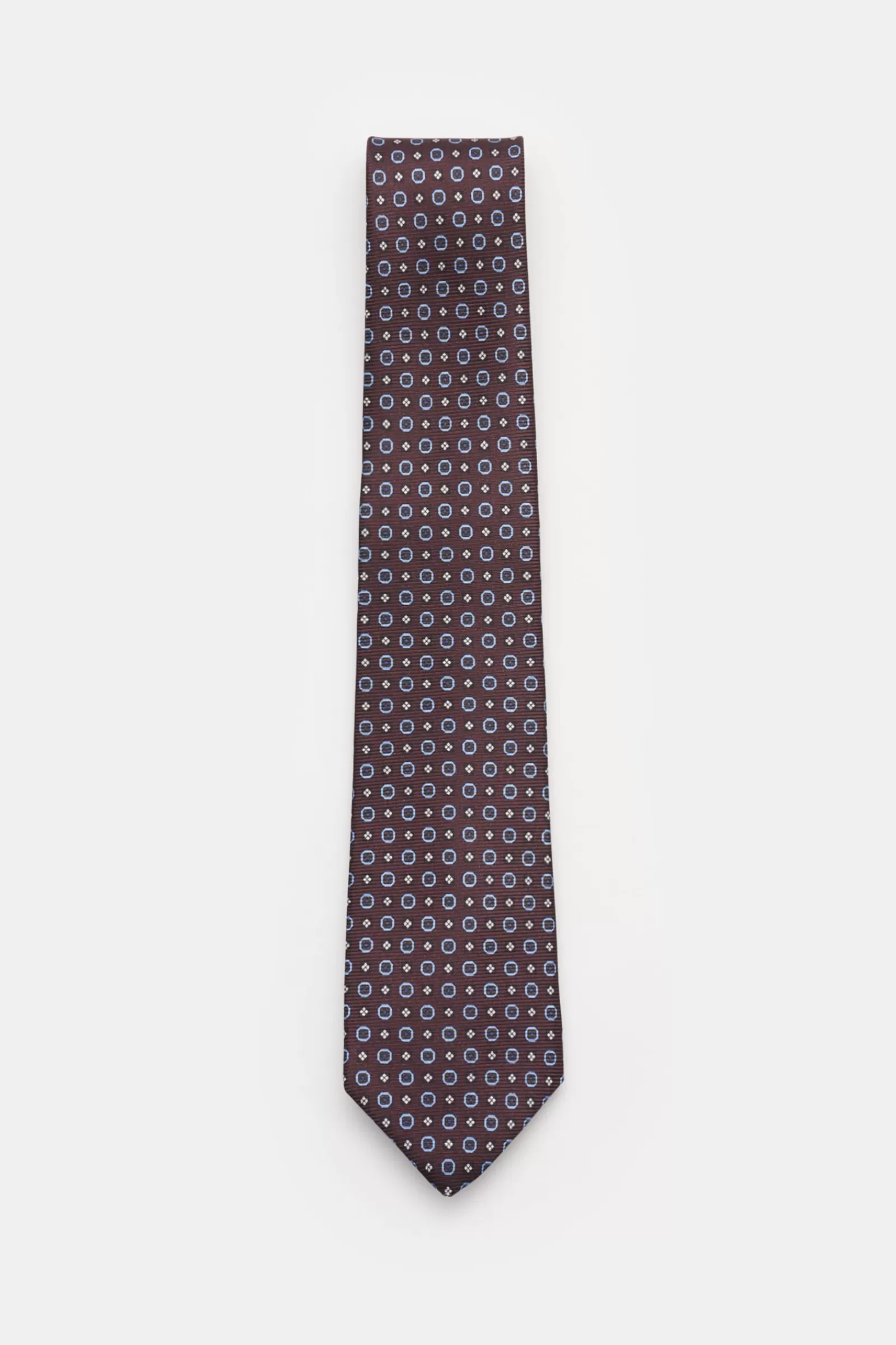 Silk Tie Dark Brown Patterned^Borrelli New