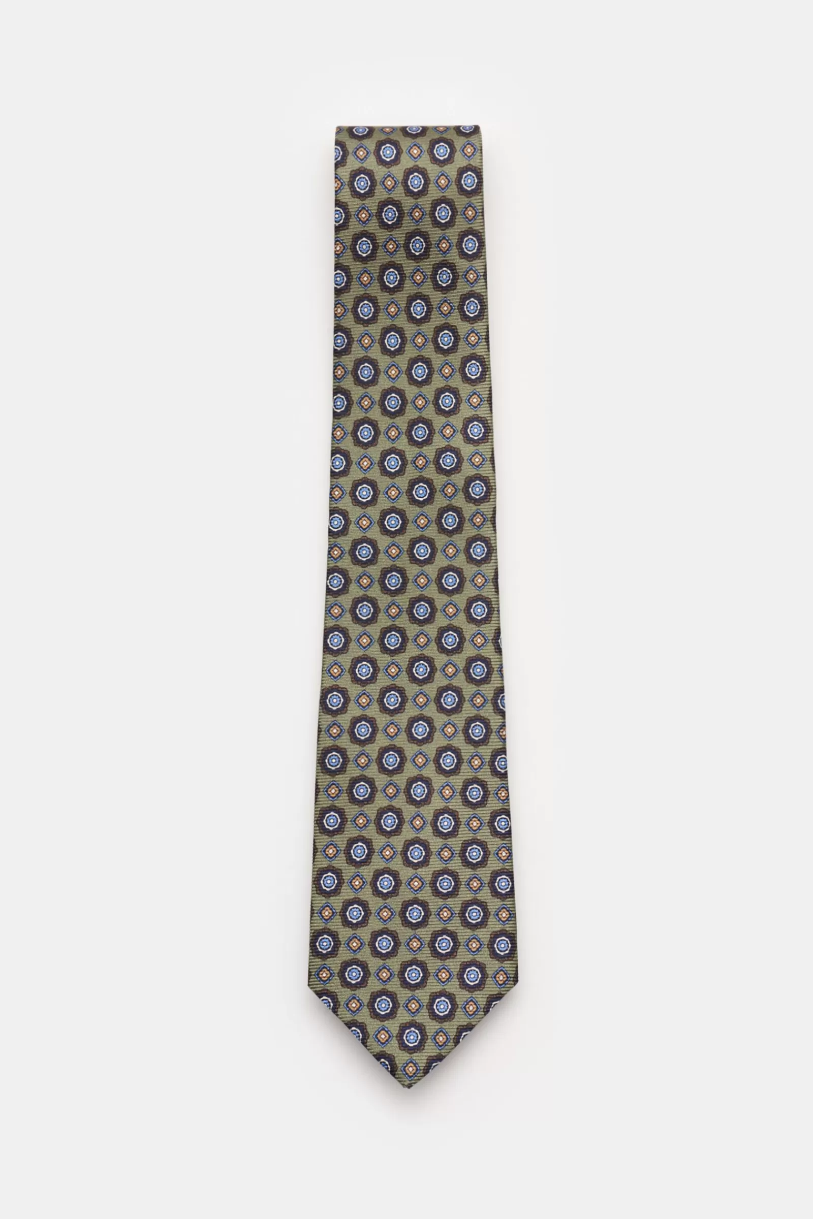 Silk Tie Green Patterned^Borrelli Outlet