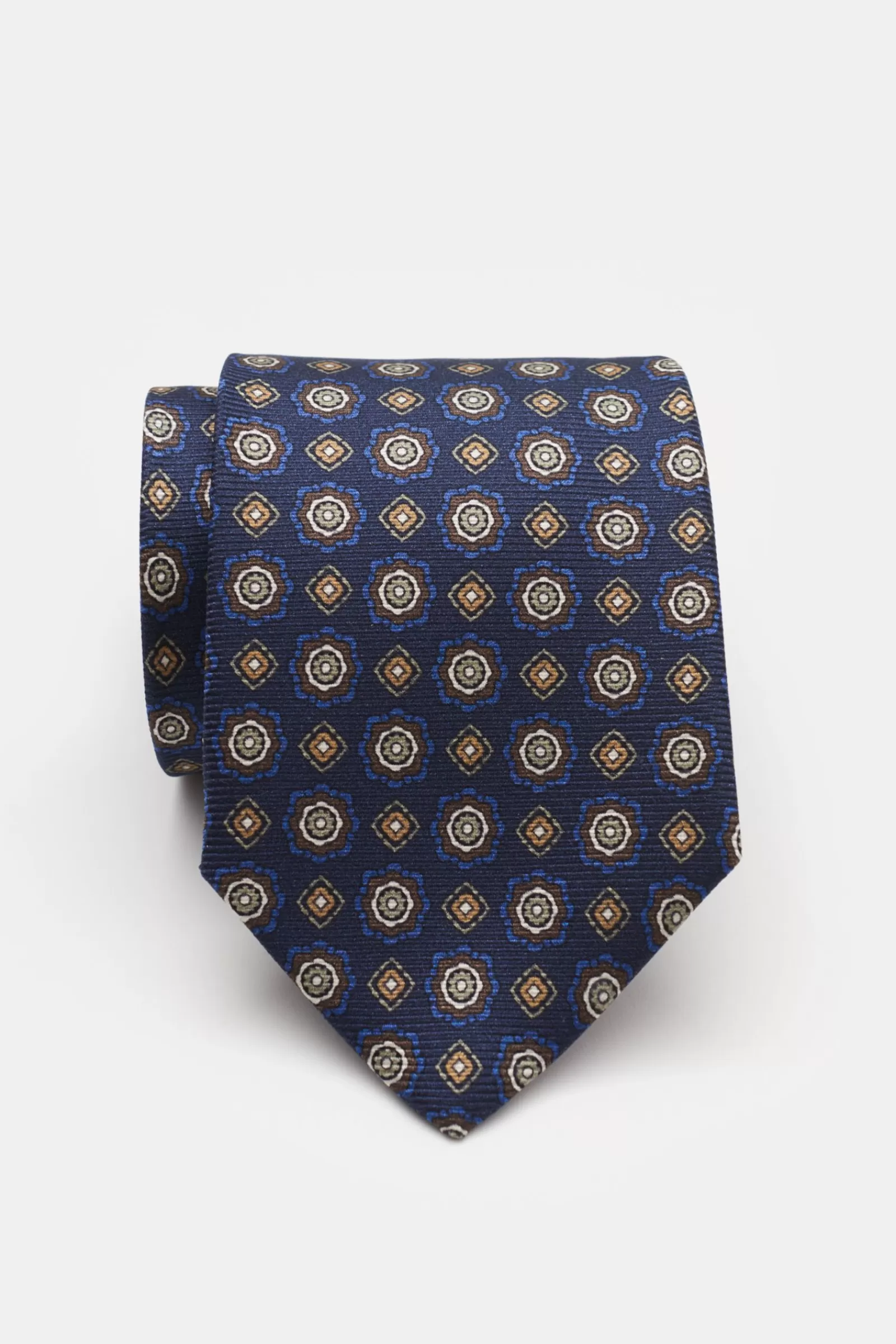 Silk Tie Navy Patterned^Borrelli Best Sale