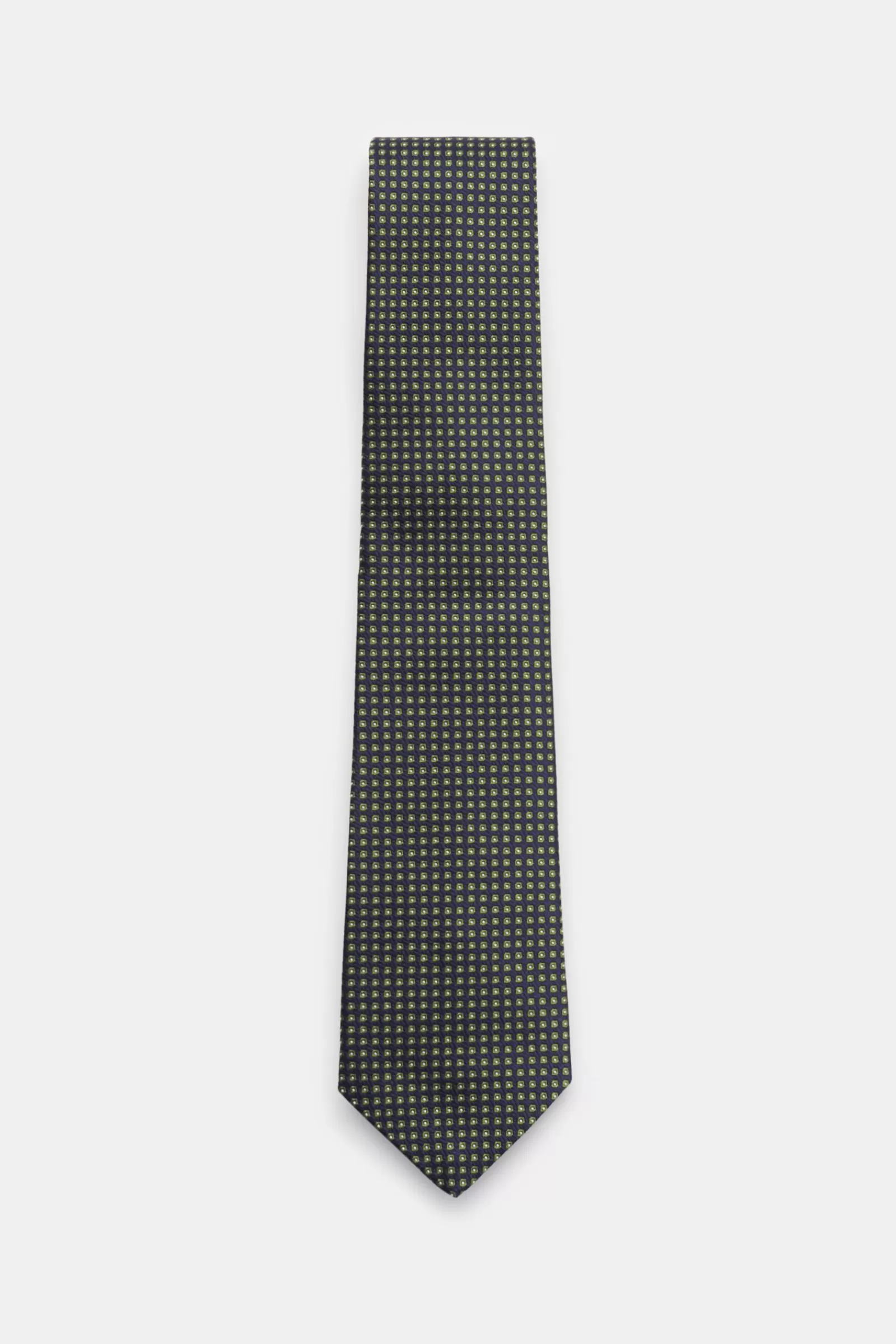 Silk Tie Navy/Green/White Polka Dot^Borrelli Online