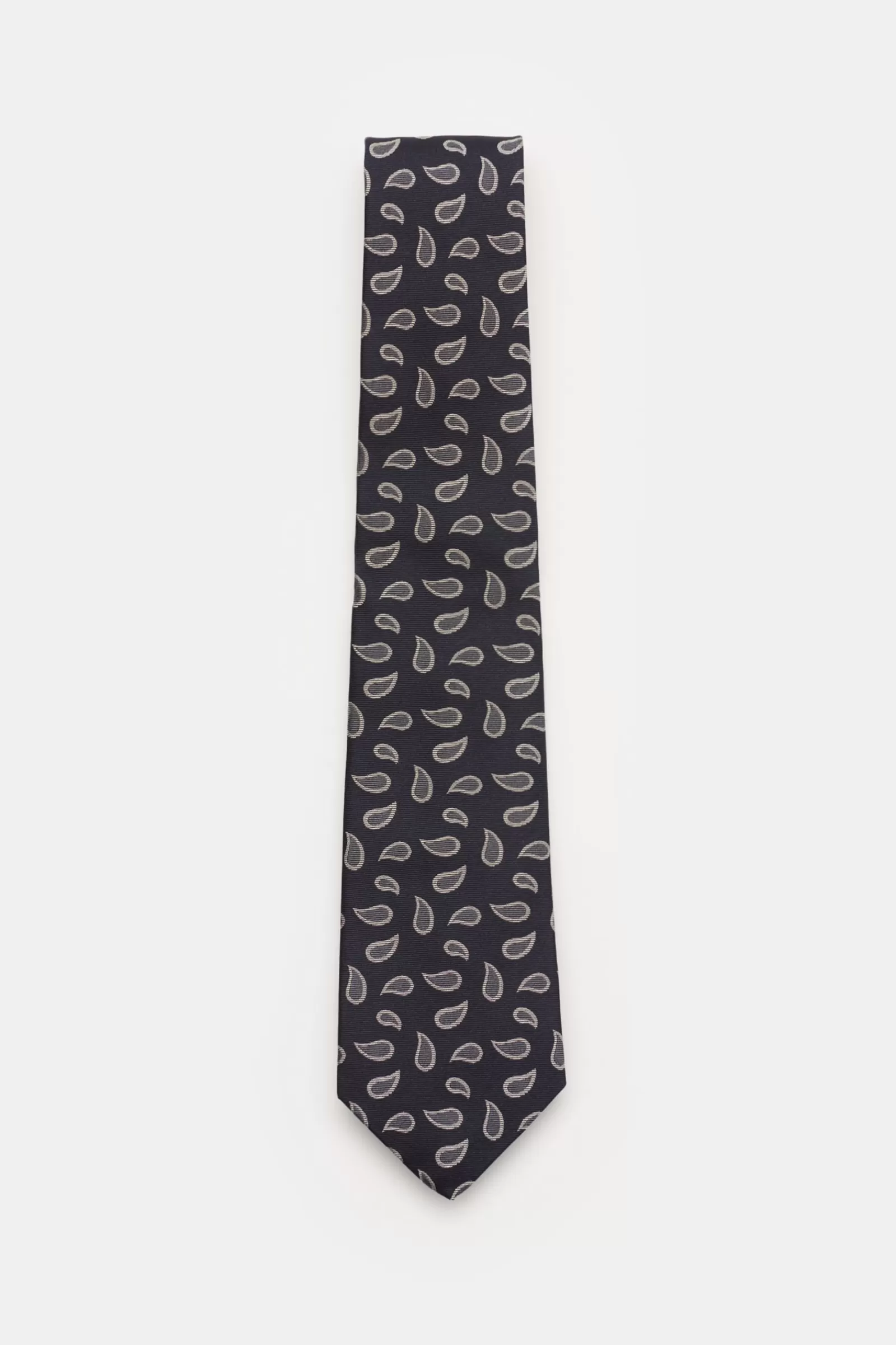 Silk Tie Navy/Grey Patterned^Borrelli Hot