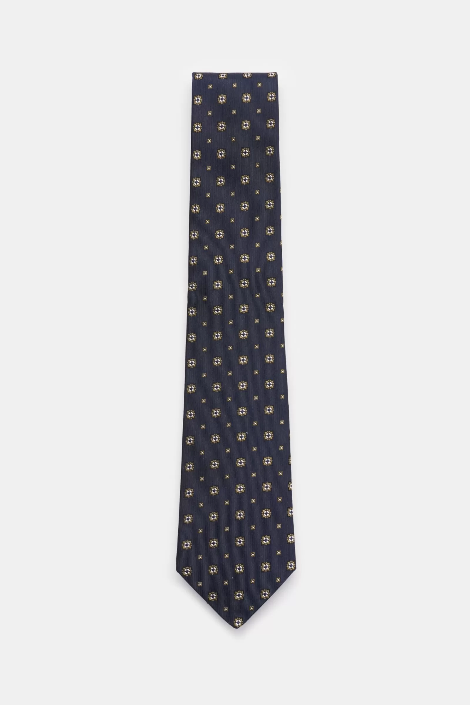 Silk Tie Navy/Olive/White Patterned^Borrelli Best Sale