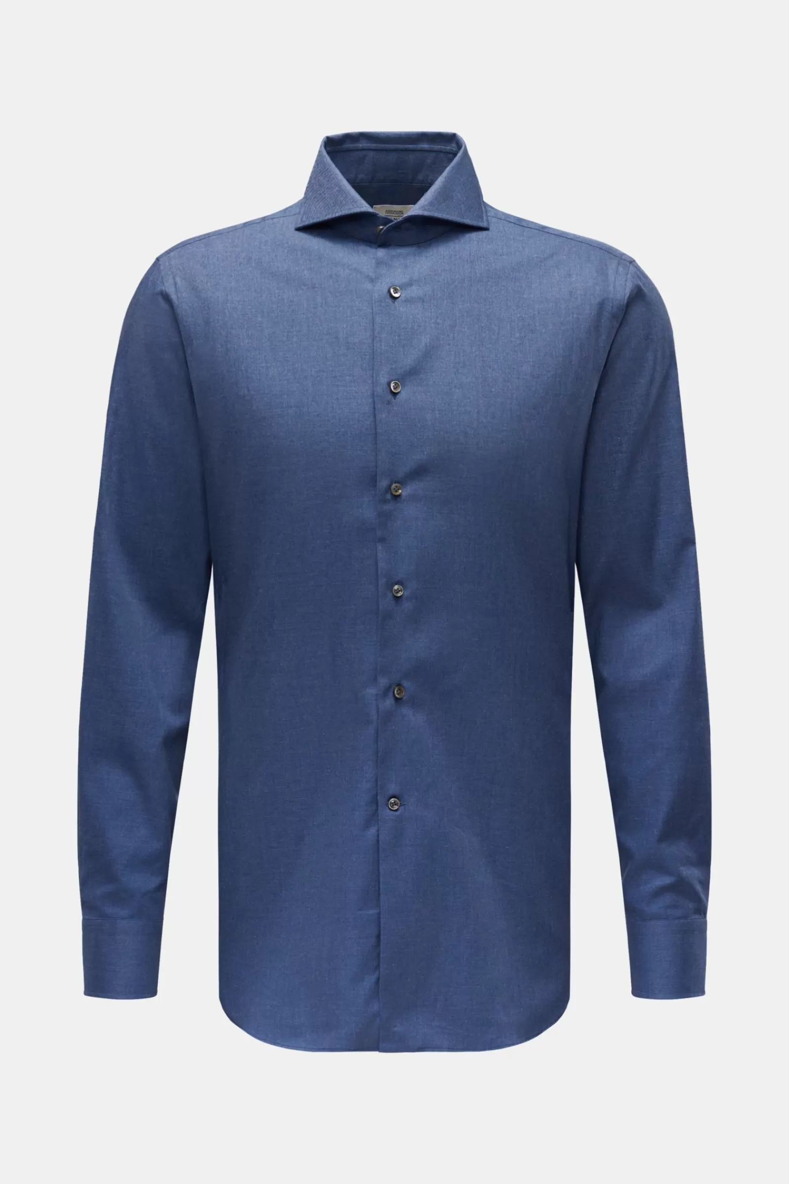 Braun Hamburg Business Shirt Shark Collar Blue>Gherardi Outlet