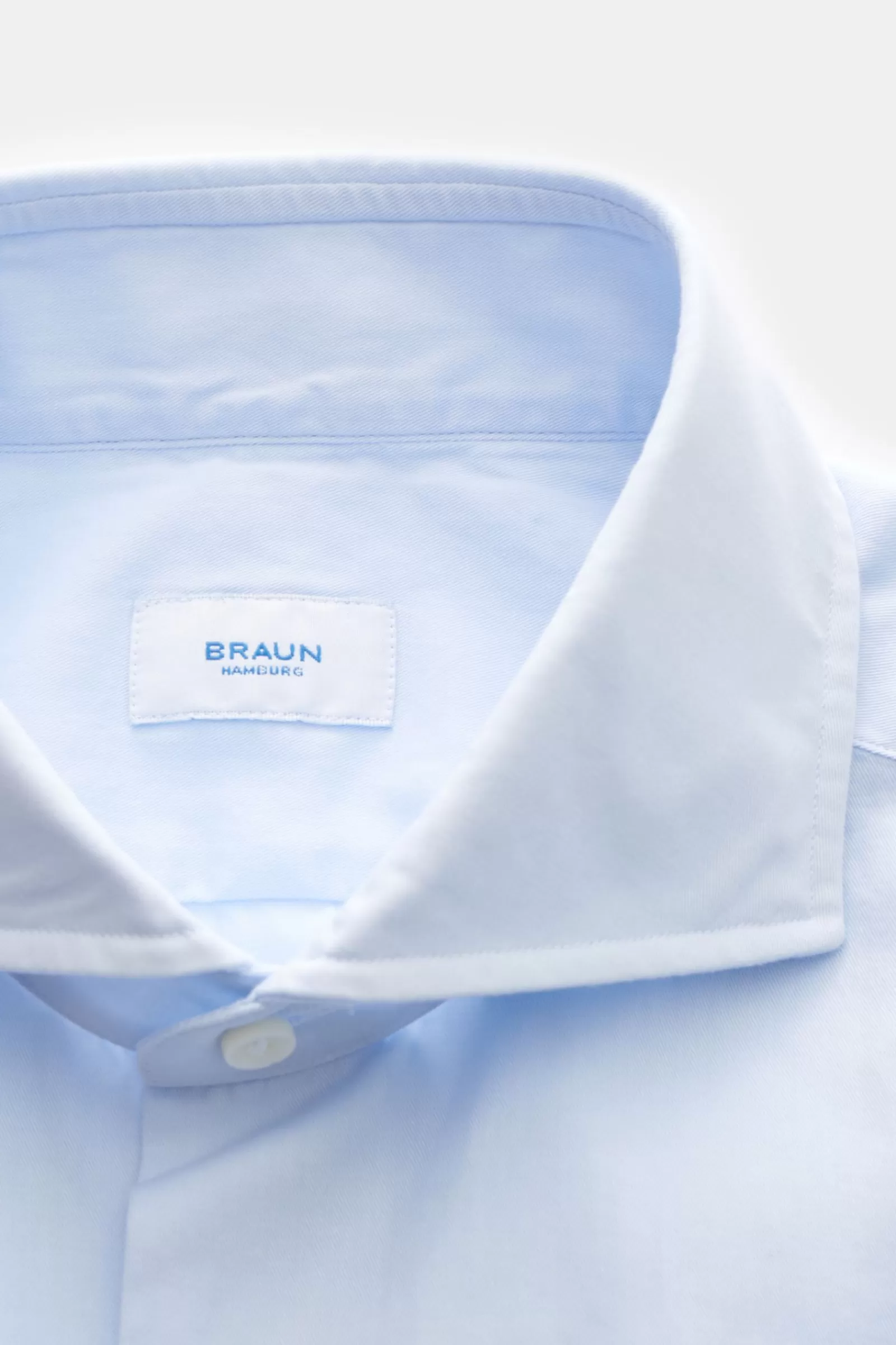 Braun Hamburg Casual Shirt Shark Collar Pastel Blue>* Outlet