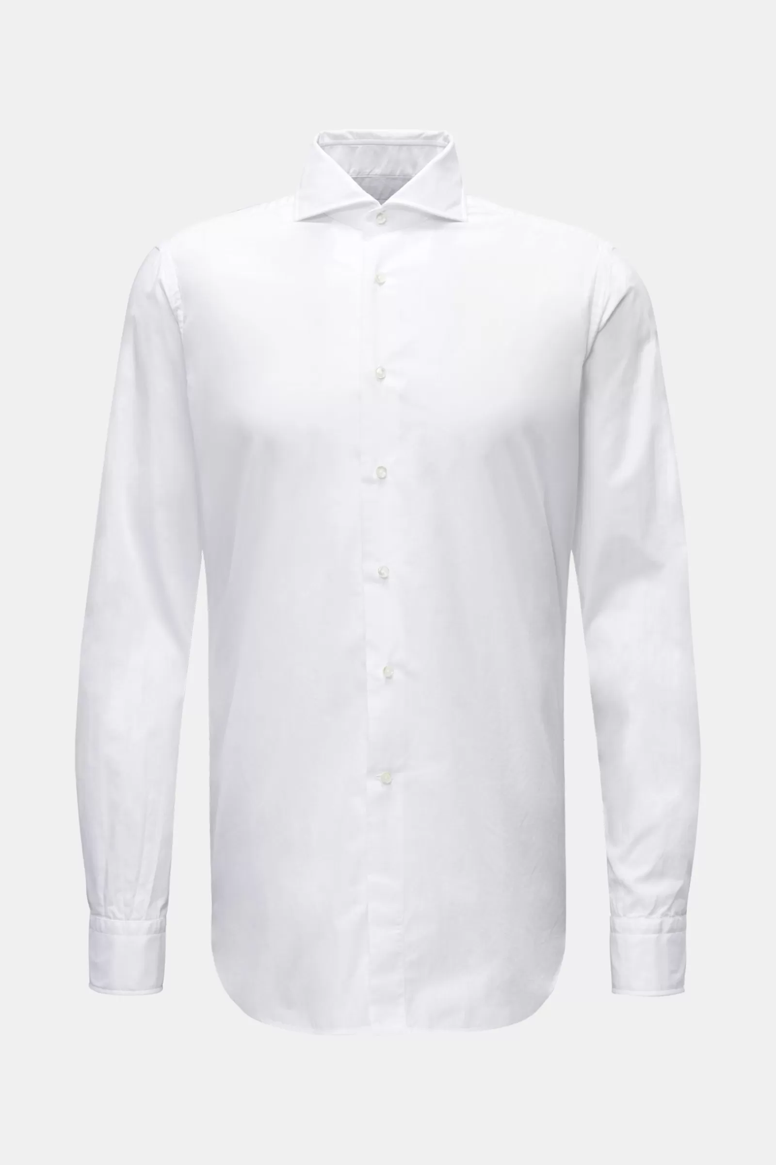 Braun Hamburg Casual Shirt Shark Collar White>* Flash Sale