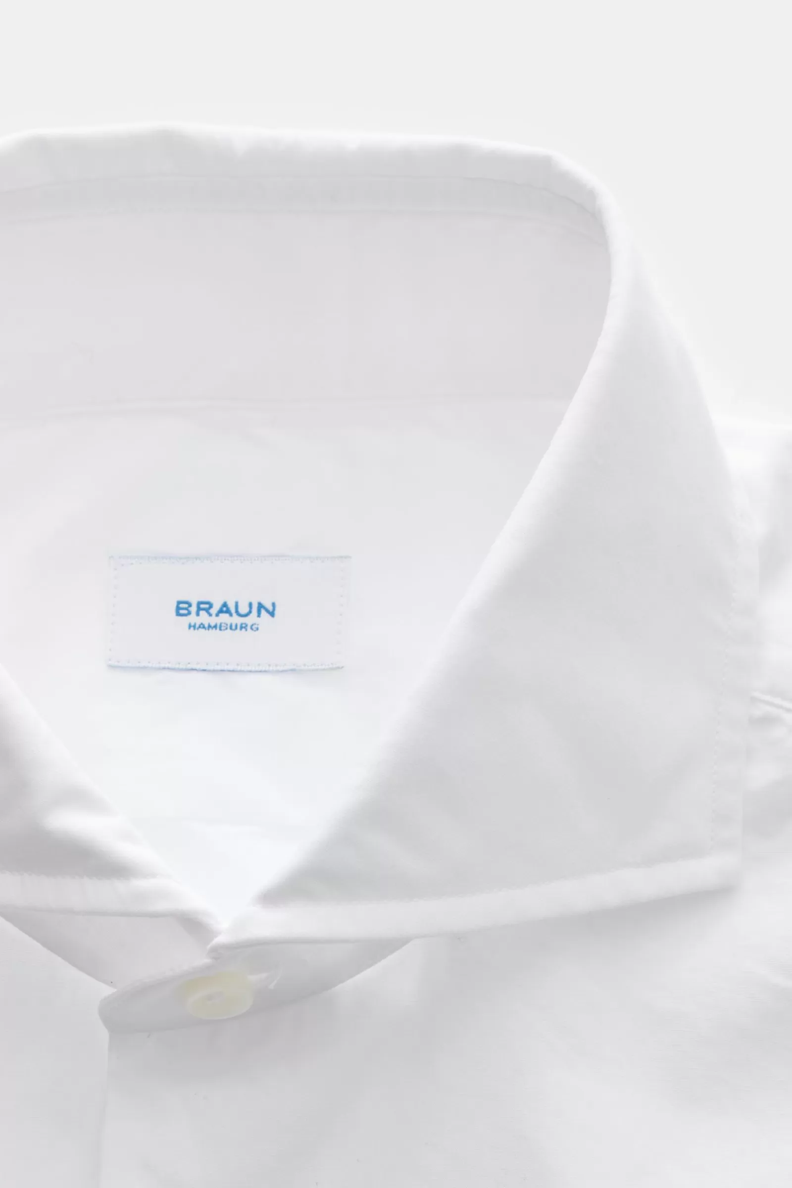 Braun Hamburg Casual Shirt Shark Collar White>* Flash Sale