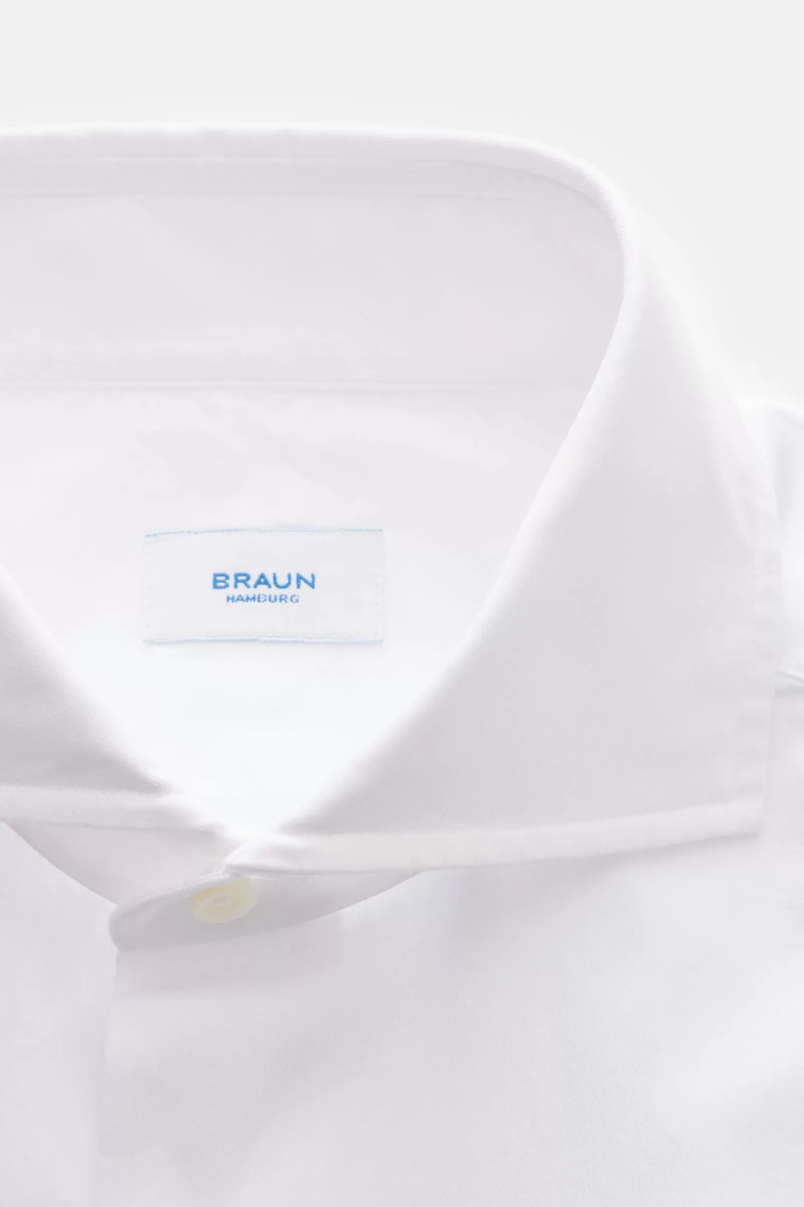 Braun Hamburg Casual Shirt Shark Collar White>* Online