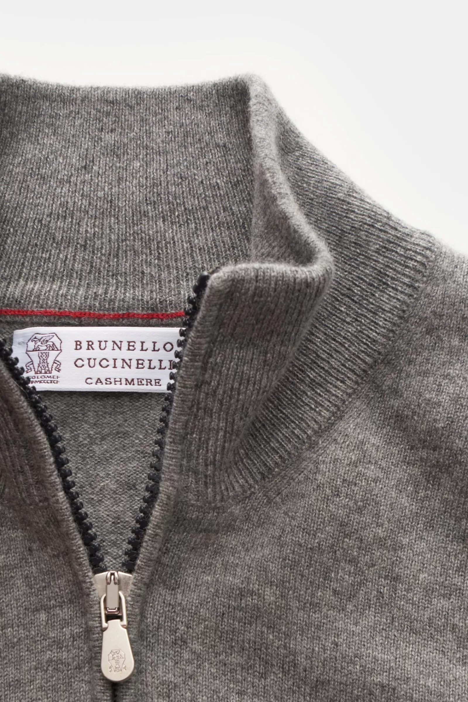 Cashmere Half-Zip Jumper Grey^Brunello Cucinelli Store