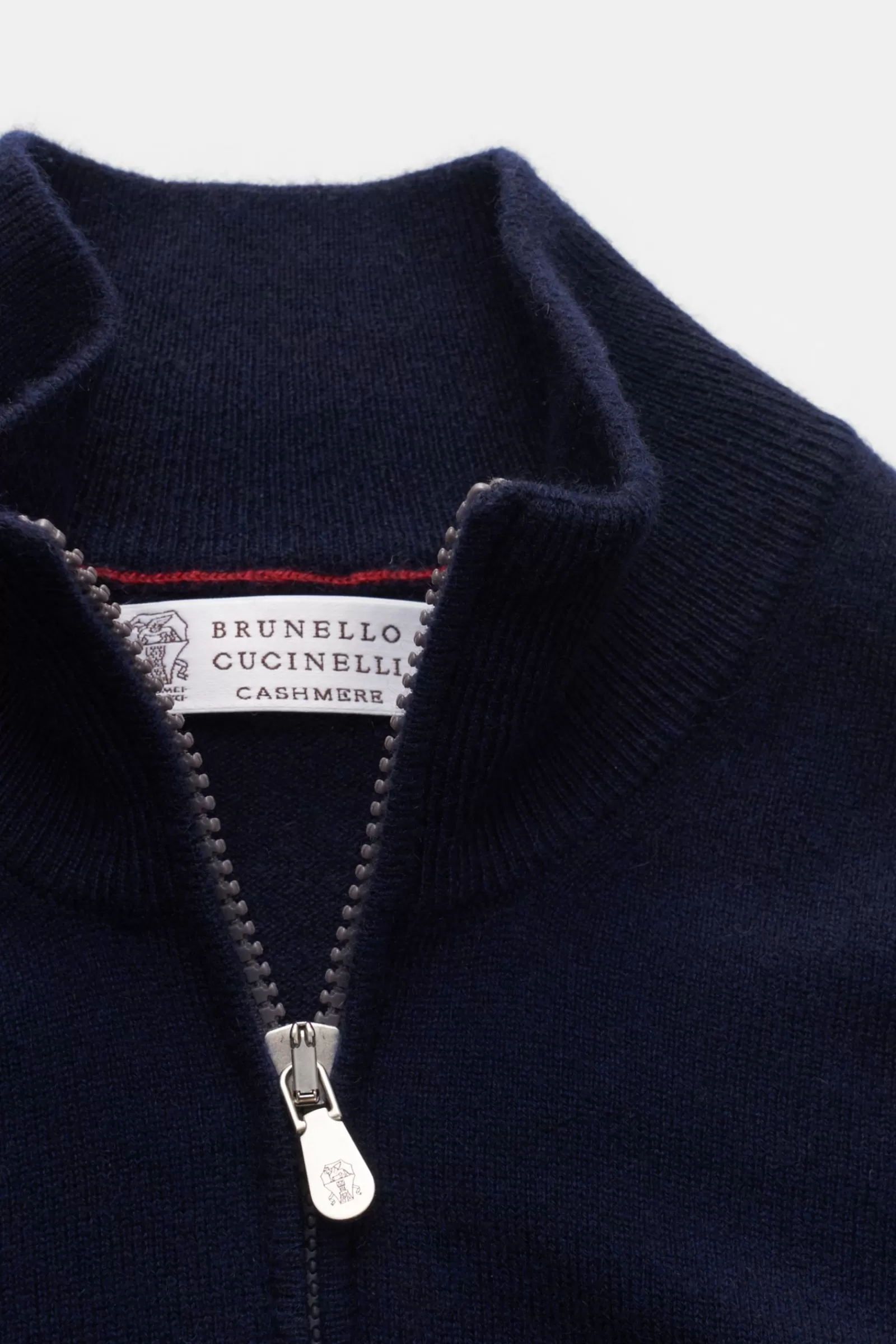 Cashmere Half-Zip Jumper Navy^Brunello Cucinelli New