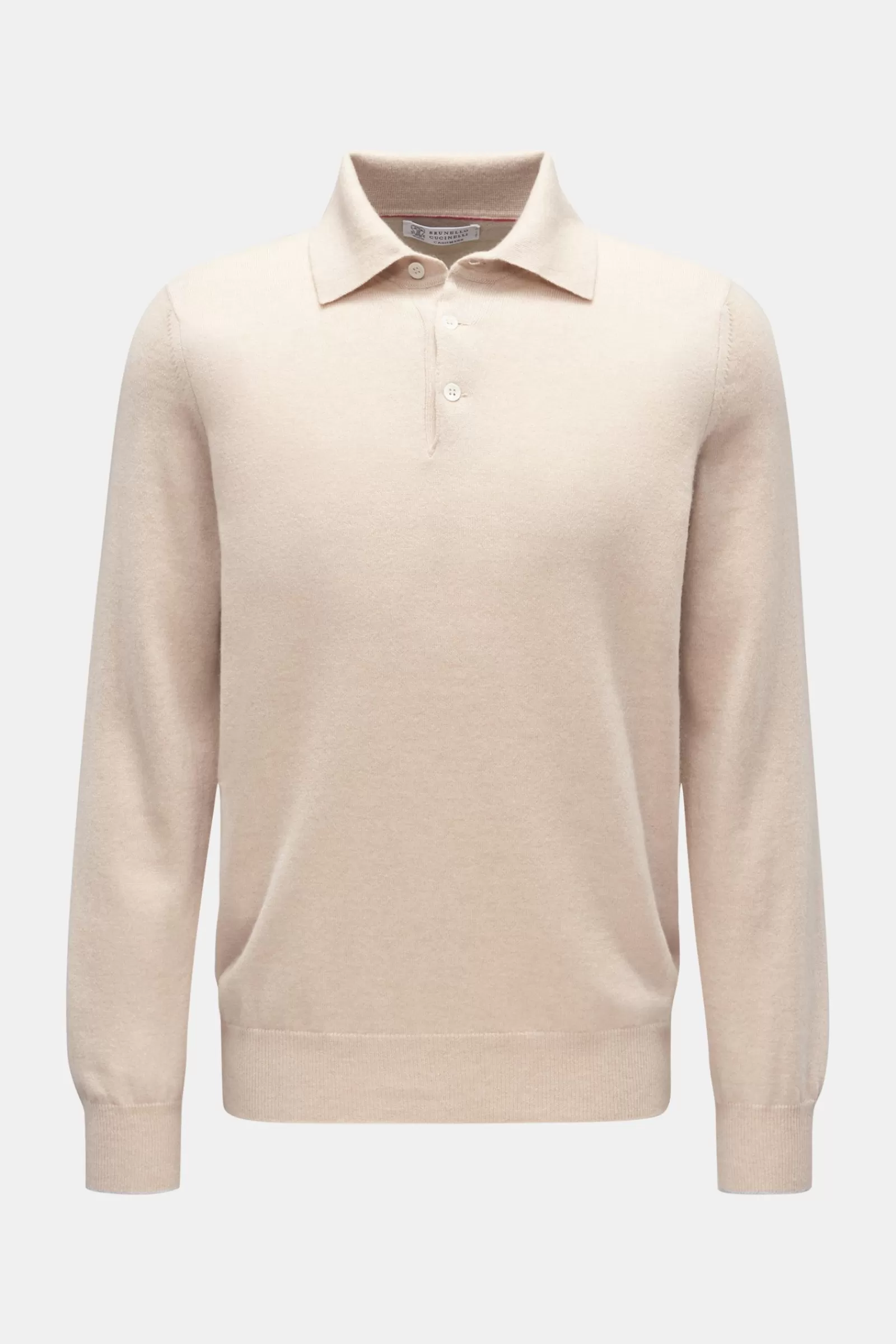 Cashmere Knit Polo Beige^Brunello Cucinelli Online