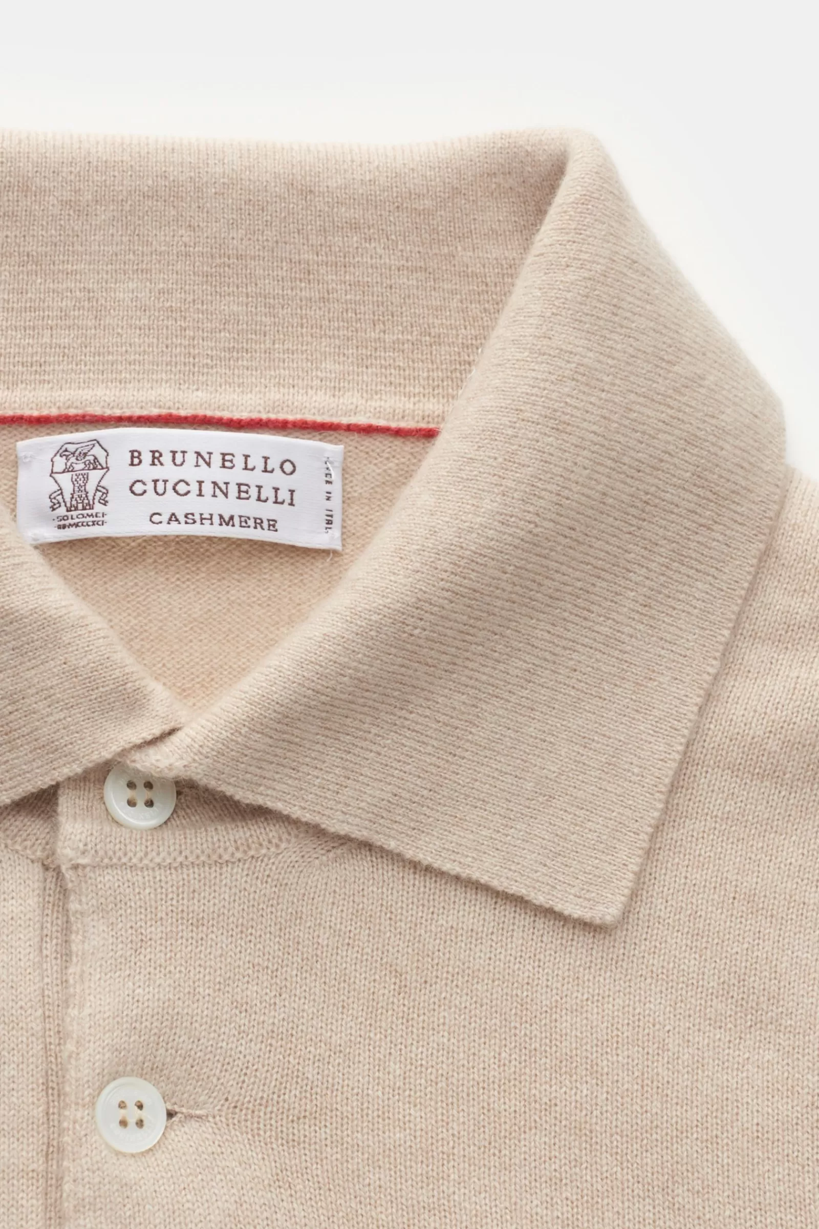 Cashmere Knit Polo Beige^Brunello Cucinelli Online