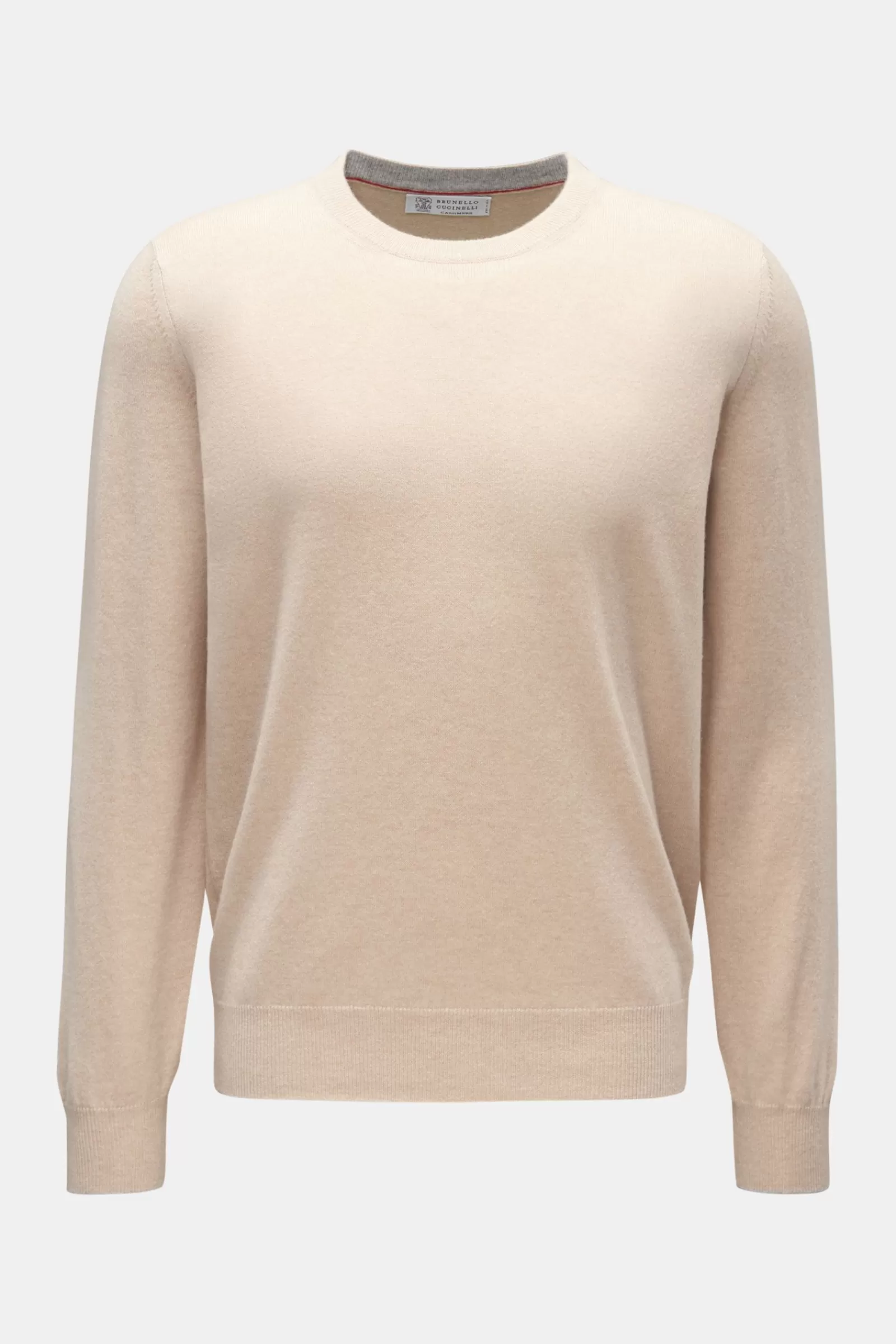 Cashmere Rundhalspullover Beige^Brunello Cucinelli New