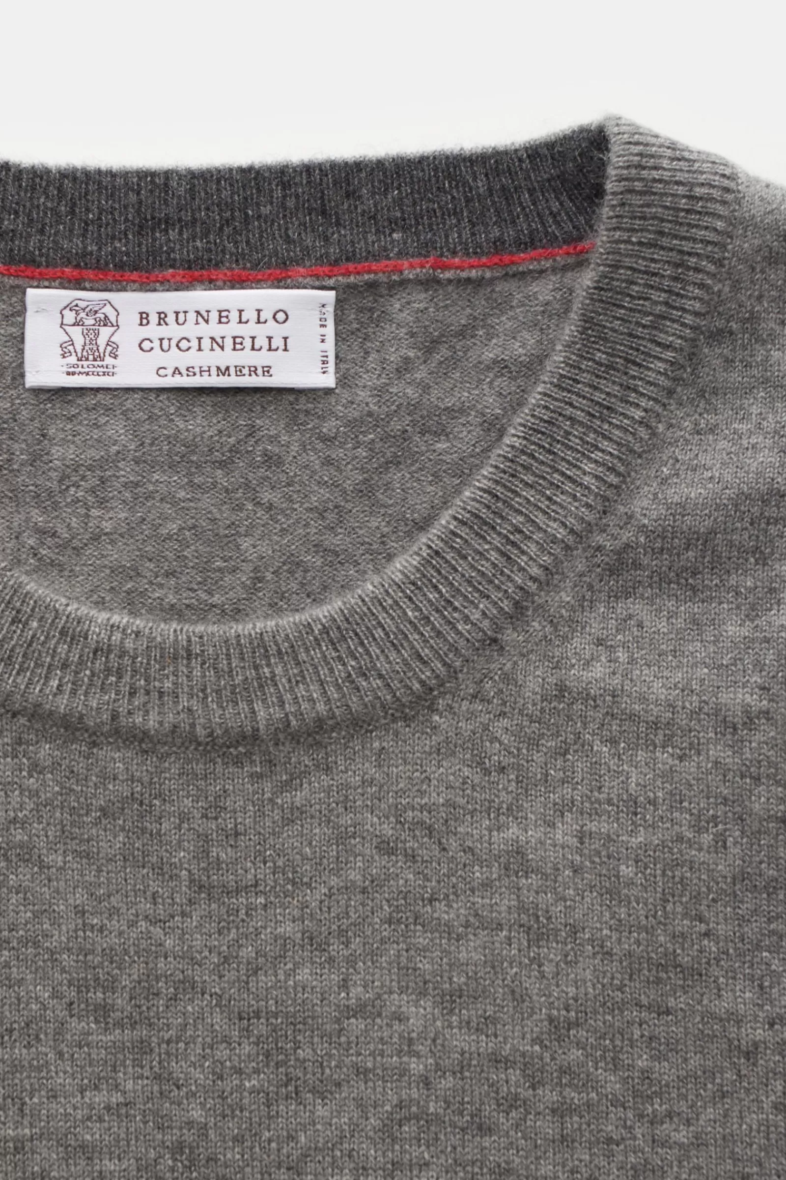 Cashmere Rundhalspullover Dunkelgrau^Brunello Cucinelli Fashion