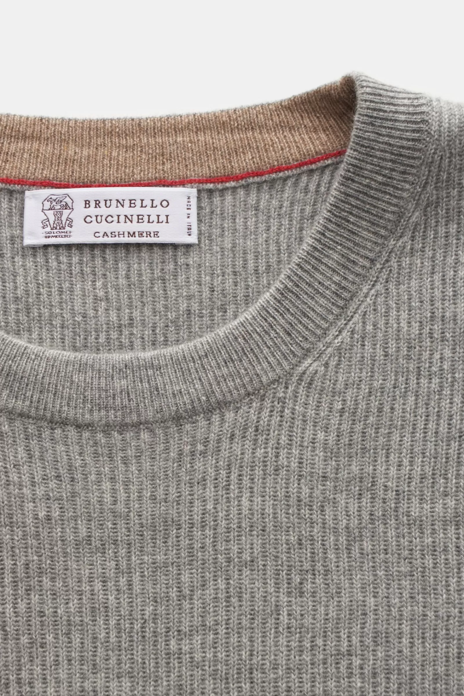 Cashmere Rundhalspullover Grau^Brunello Cucinelli New