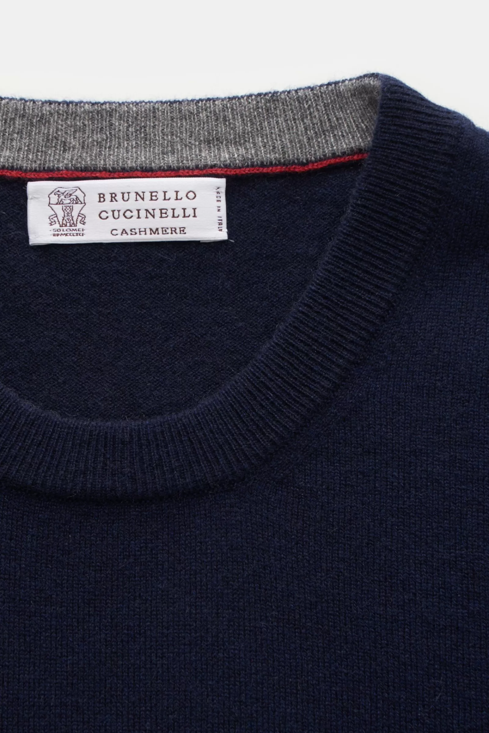 Cashmere Rundhalspullover Navy^Brunello Cucinelli New