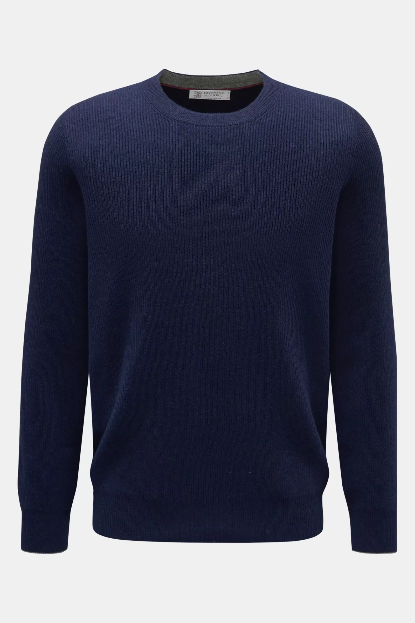 Cashmere Rundhalspullover Navy^Brunello Cucinelli Outlet