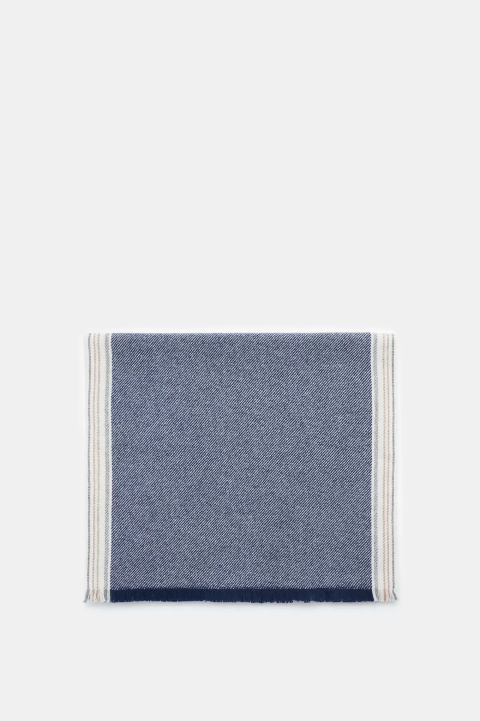 Cashmere Scarf Navy/Cream^Brunello Cucinelli Shop