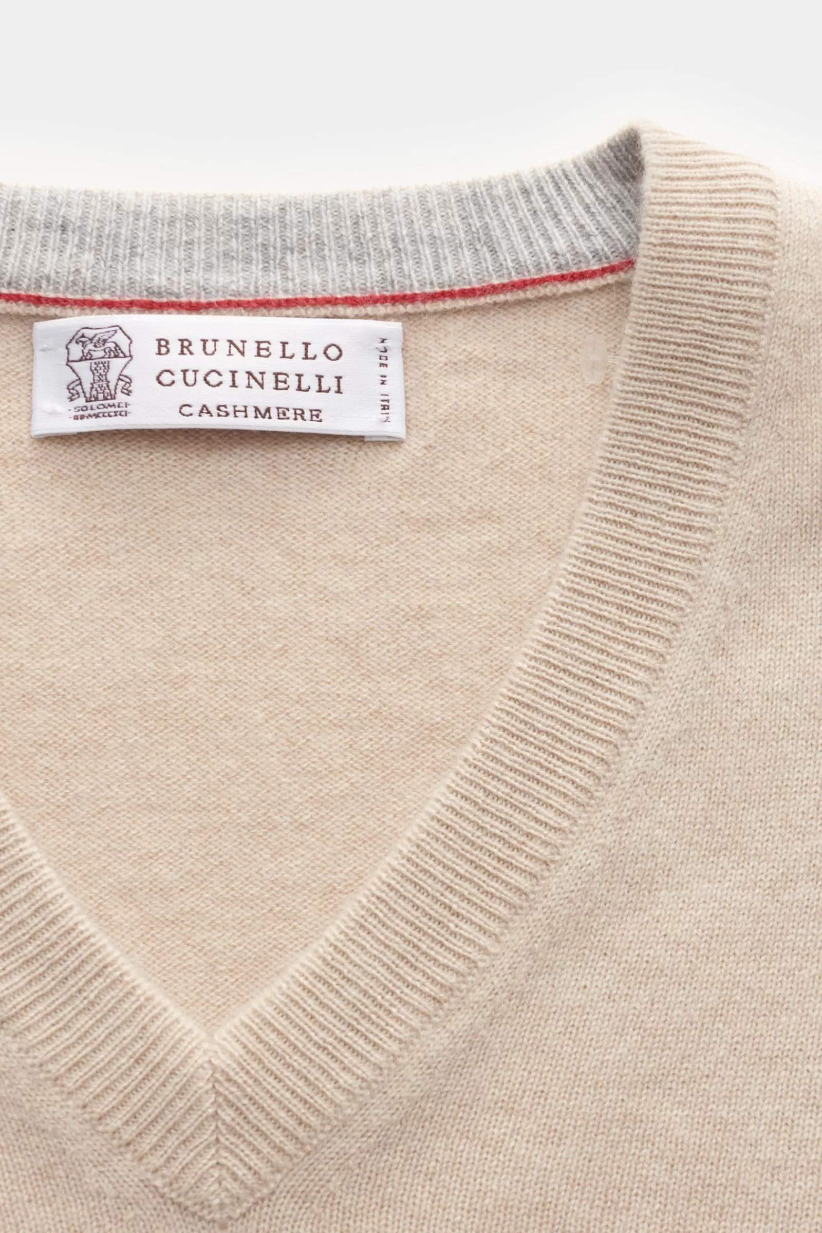 Cashmere V-Neck Jumper Beige^Brunello Cucinelli Shop